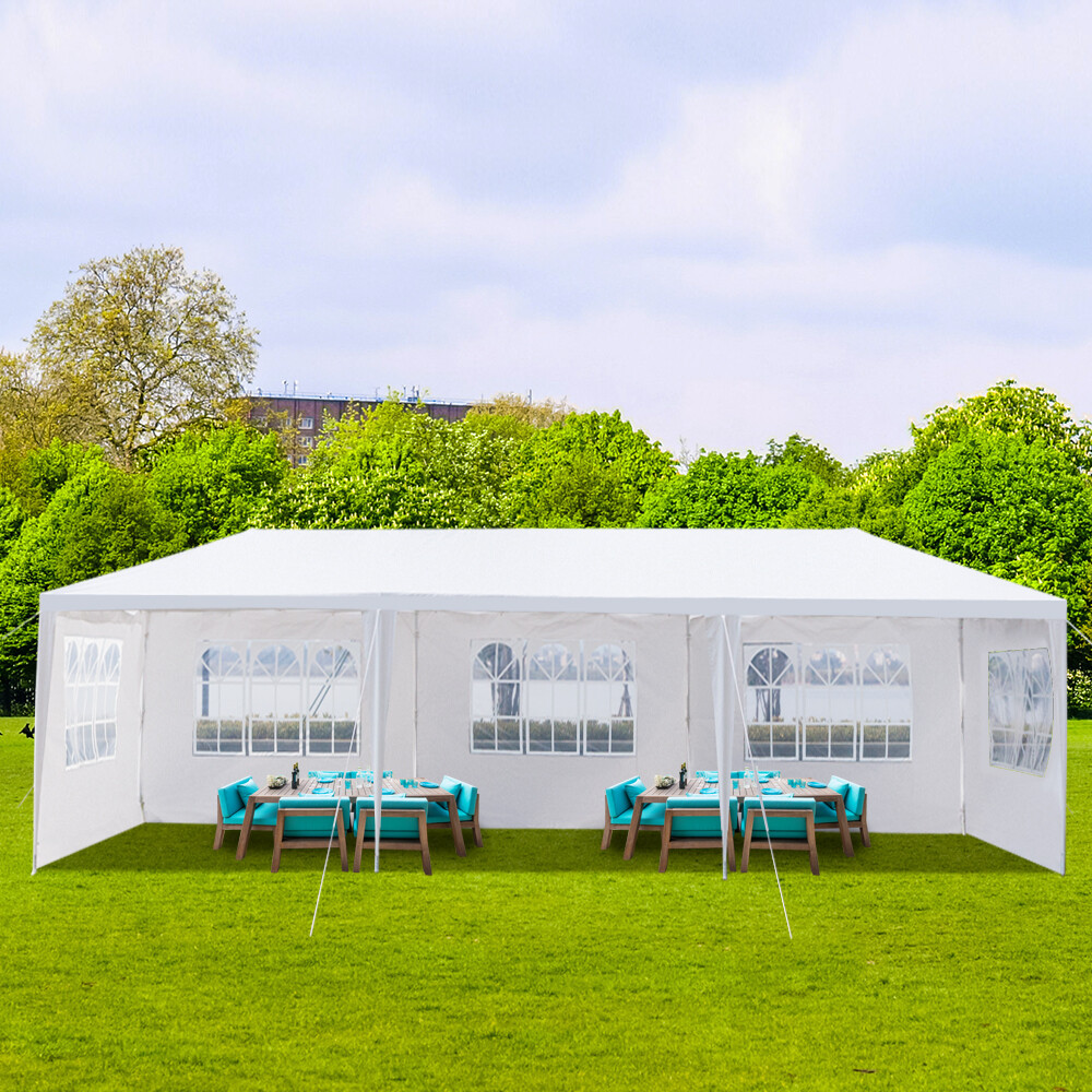 10'x30' Canopy Tent, Canopy Party Tent with 5 Removable Sidewalls,Waterproof Gazebo Tent for Patio/Outdoor/Wedding Parties and Events, White - Image 5