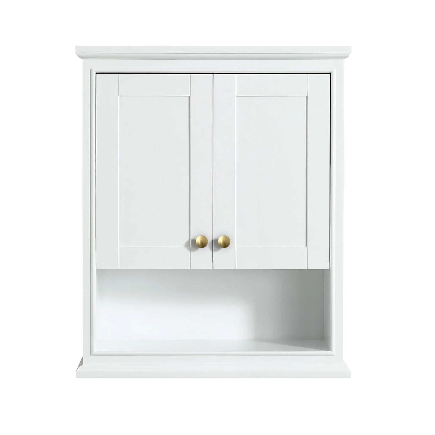 Wyndham Collection Deborah Over-the-Toilet Bathroom Wall-Mounted Storage Cabinet in Dark Gray with Matte Black Trim - Image 18