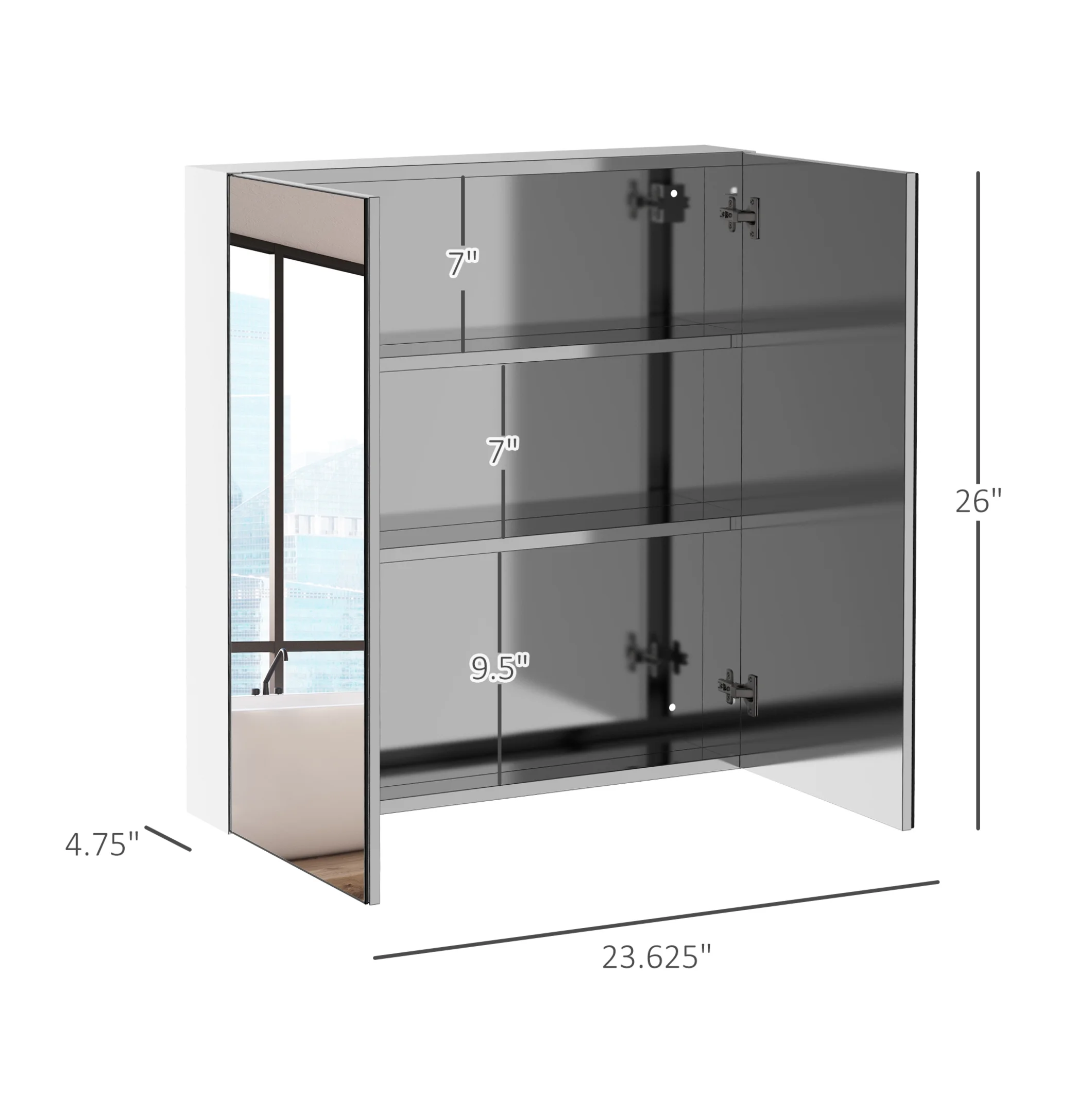 Black Tall Storage Cabinet with 3 Drawers and Adjustable Shelves for Bathroom, Study, Office and Interior, MDF Board with Painted Finish Black + MDF - Image 42