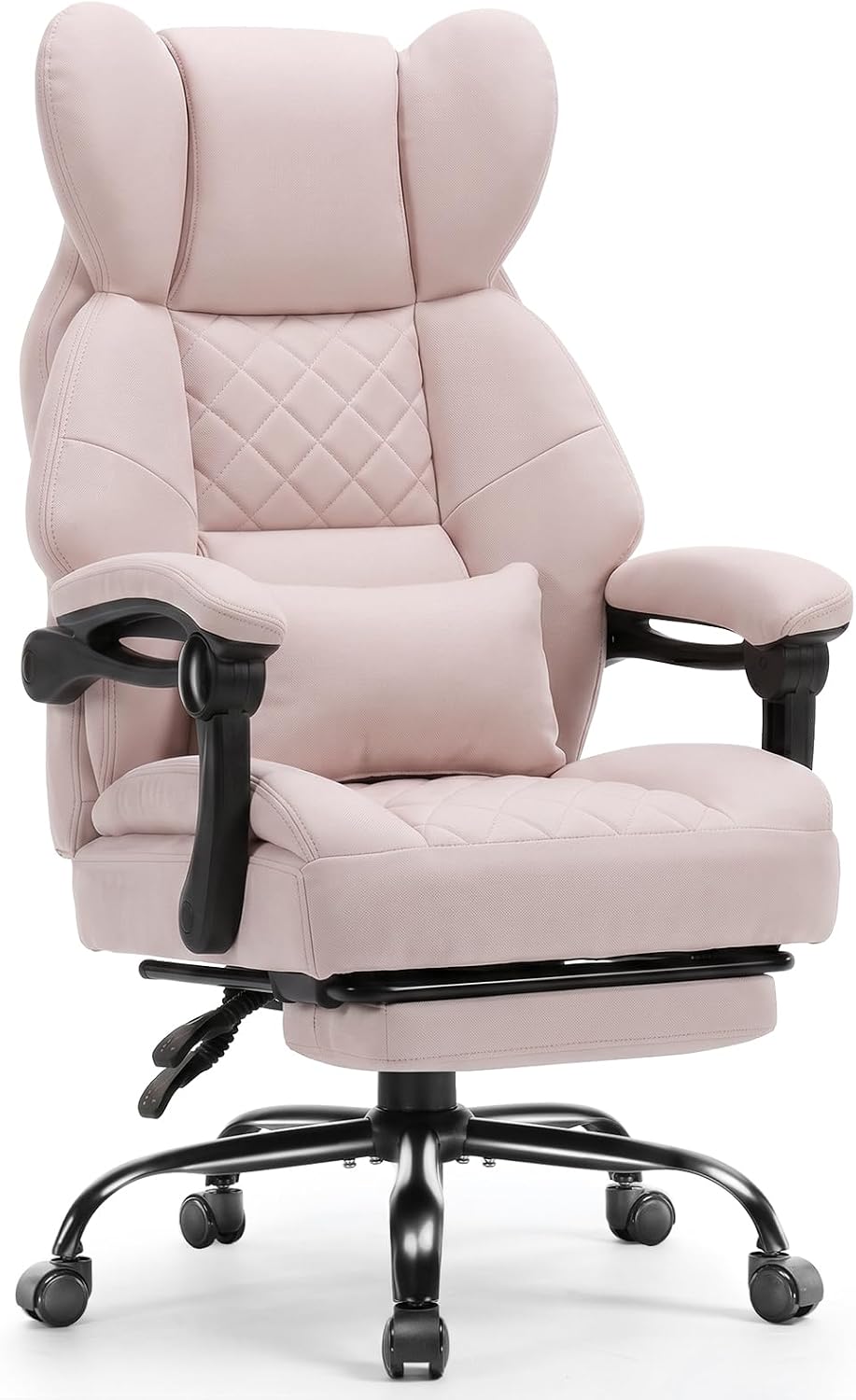Big & Tall Ergonomic Gaming Chair, Wide Spring Seat, Linkage Armrest, Earth Black - Image 11