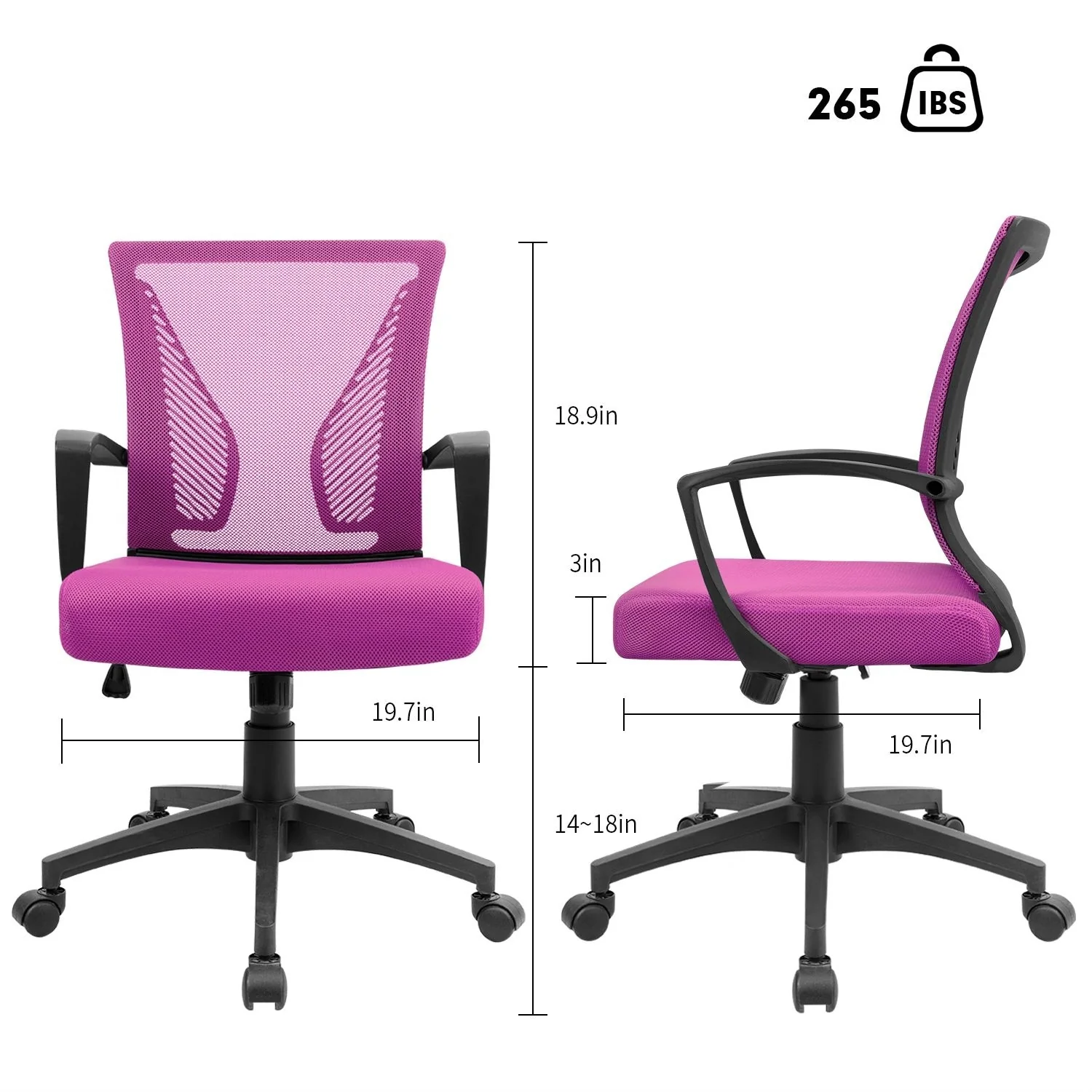 Ergonomic Mesh Office Chair with Lumbar Support, Breathable Computer Desk Chair - Image 29