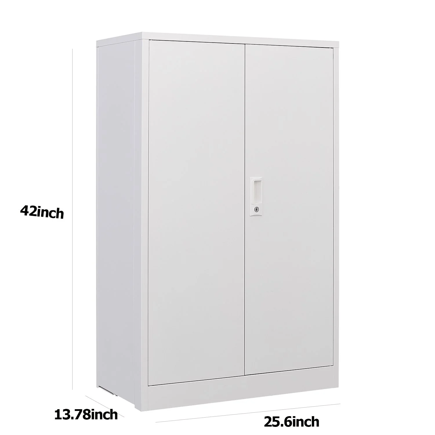 Gewnee Metal Storage Cabinet, 42 inch Folding Garage Cabinets with Adjustable Shelves and Locking Doors,White - Image 8