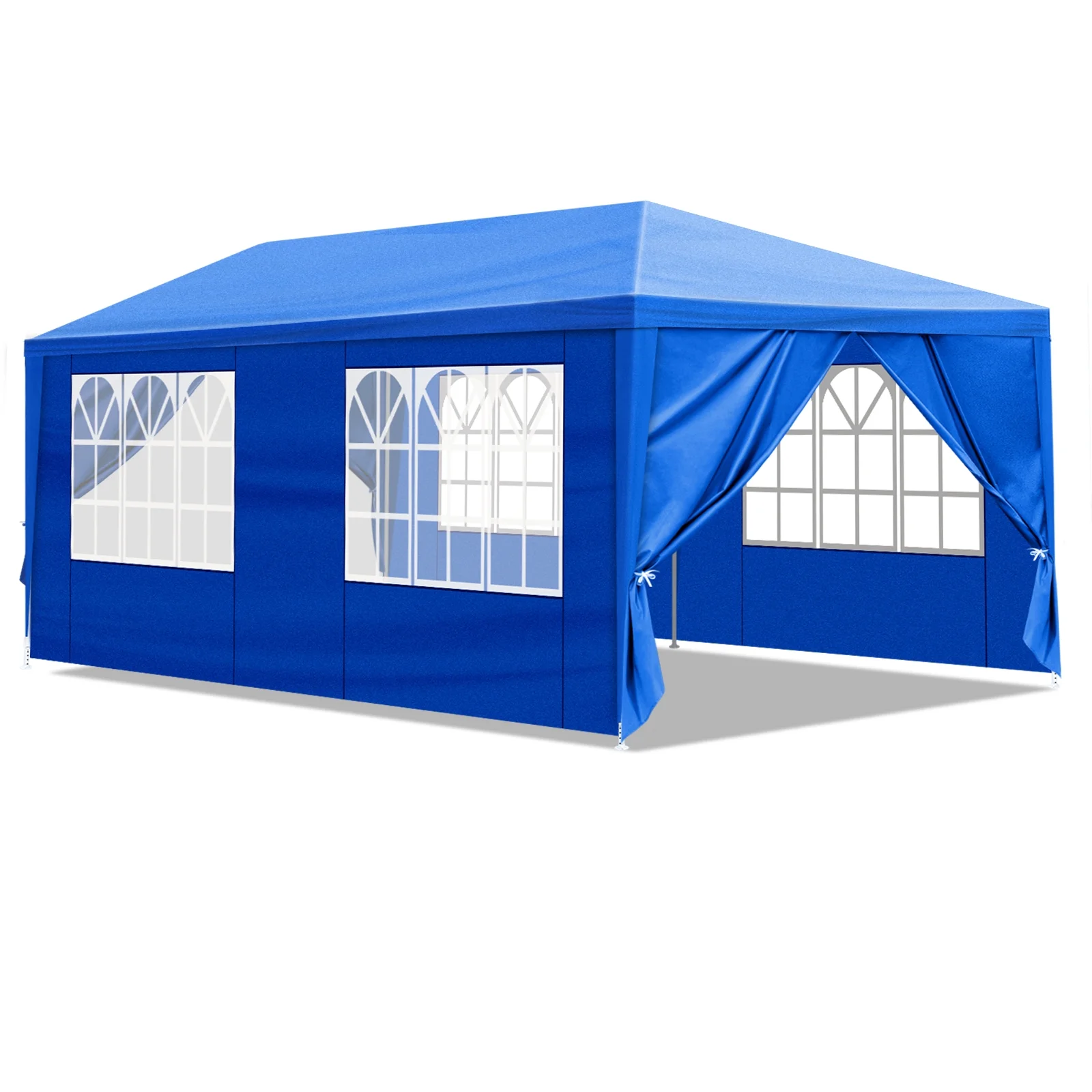 10'x20' Outdoor Party Tent with 6 Removable Sidewalls, Waterproof Canopy Patio Wedding Gazebo, Blue - Image 2
