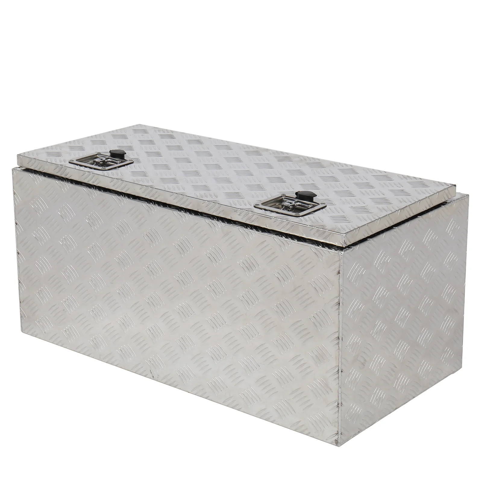 GZXS 36" Aluminum Storage Box Truck Underbody Toolbox Trailer RV Tool Heavy Duty Aluminum Tool RV ATV Trailer Storage Boxes W/Locks Keys Silver (36" x 18" x 17") - Image 6