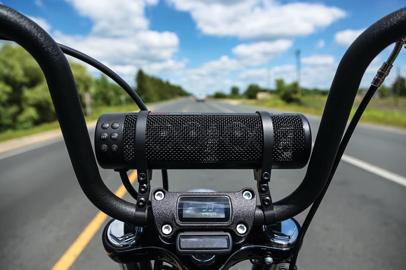 300W Waterproof Bluetooth Motorcycle Sound Bar – Handlebar Mount, Satin Black - Image 3