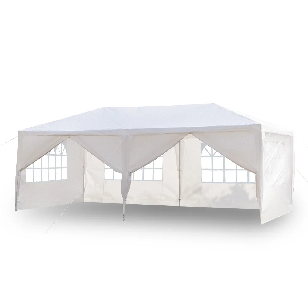 Party Tent 10x30 Outdoor Canopy Gazebo Waterproof Tent, Outdoor Gazebo BBQ Shelter Pavilion with 6 Removable Sidewalls, for Party Wedding Catering Gazebo Garden Beach Camping Patio - Image 7