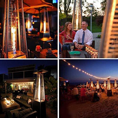 2-Sets Pyramid Outdoor Heater Standing, 42,000 Btu Tower Patio Heaters Propane - Image 3