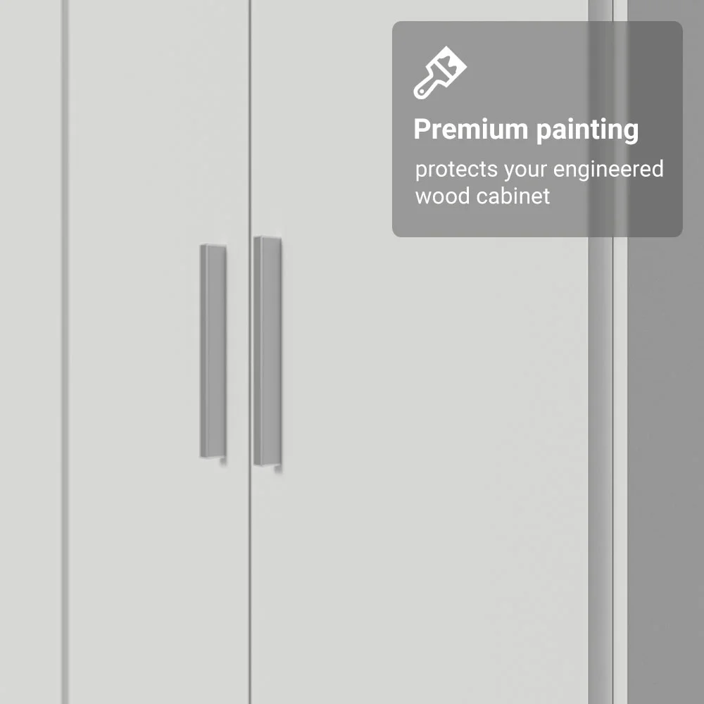 Madesa Garage Set 3 Pantry Storage Cabinet with 15 Utility Shelves 71"L Wooden Organization Unit for Garage - White - Image 7