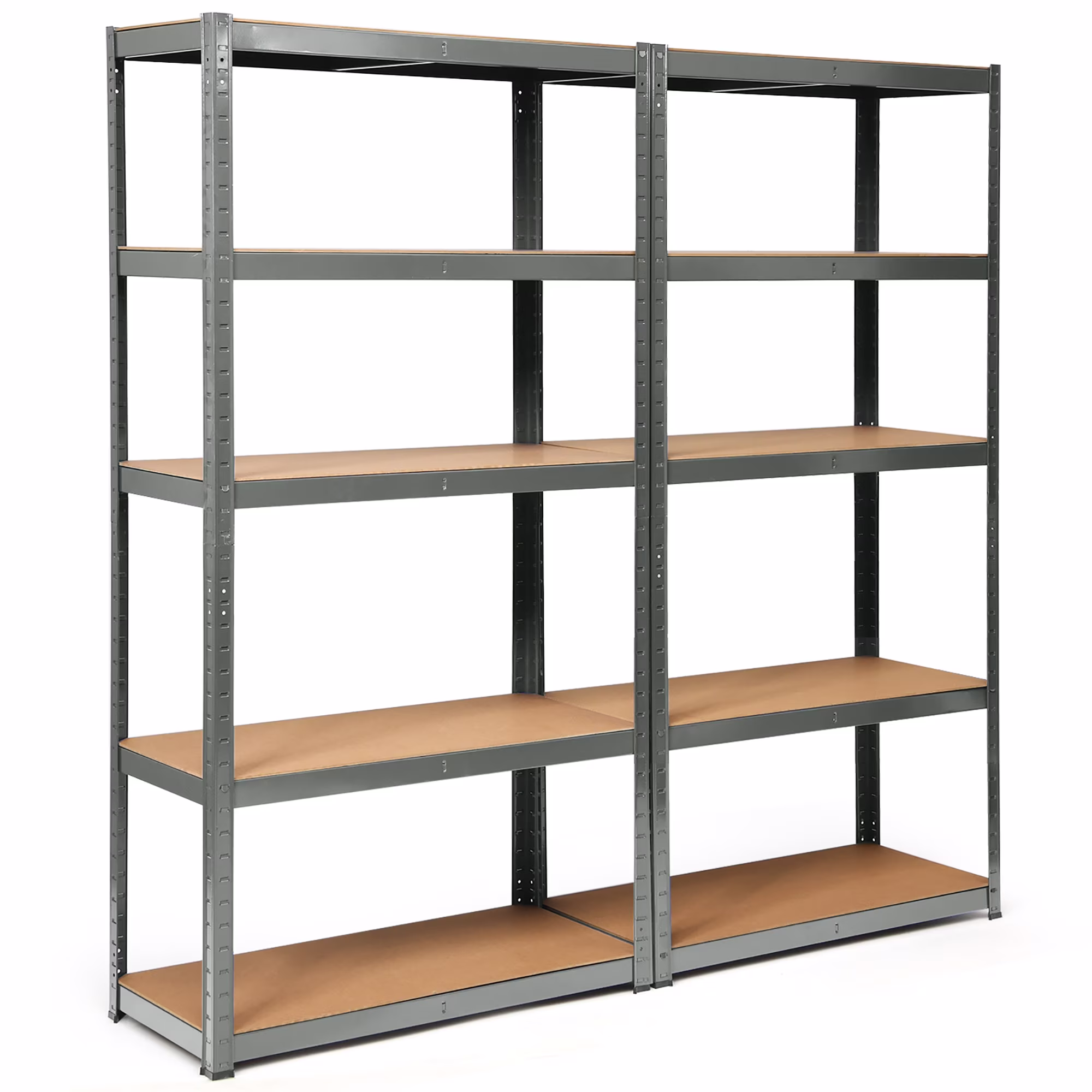 Costway 2PCS 72'' Heavy Duty Storage Shelf Steel Metal Garage Rack 5 Level Adjustable Blue - Image 3