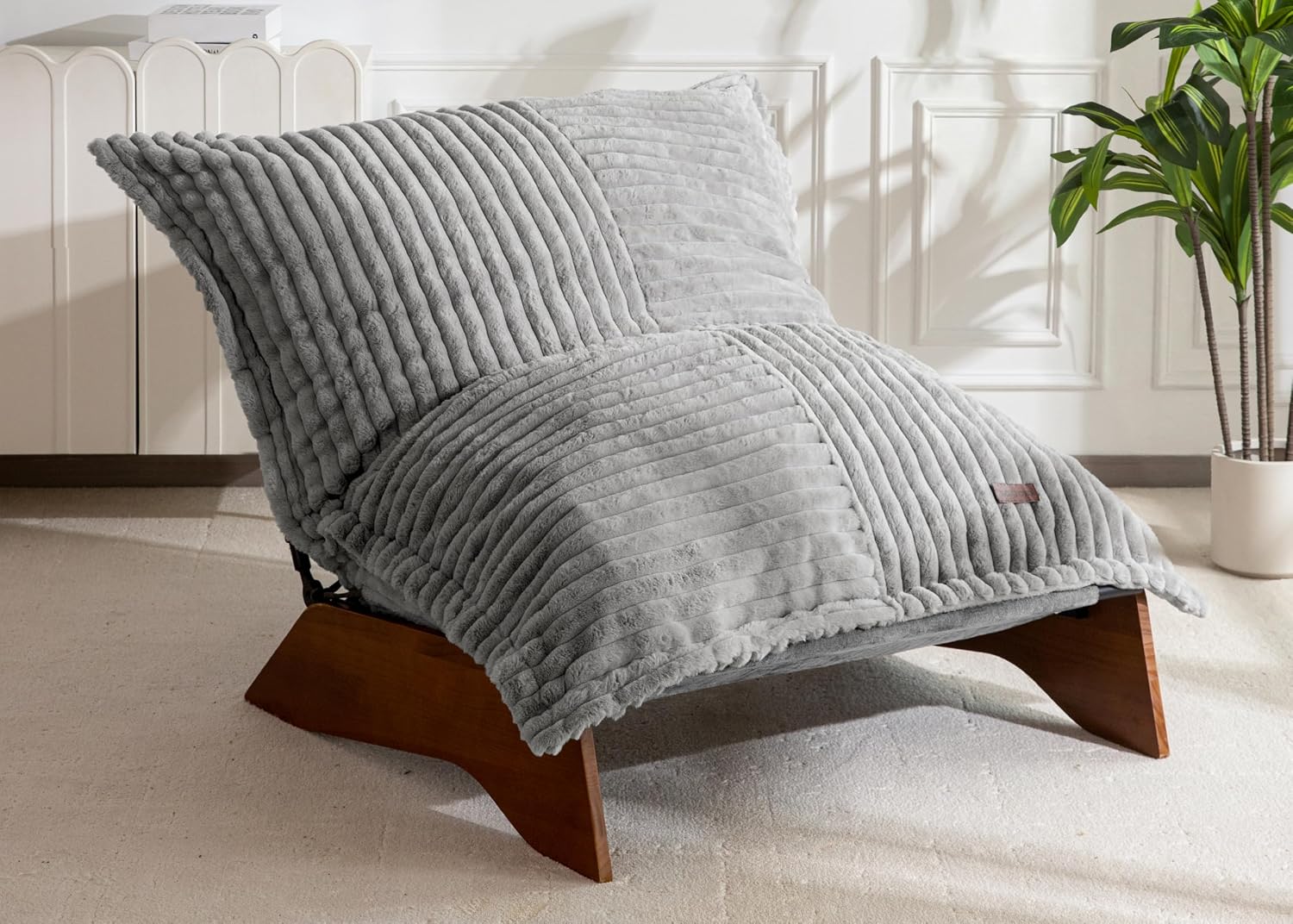 Adjustable Living Room Chair, 3-Position Bean Bag Chair with Frame - Image 5