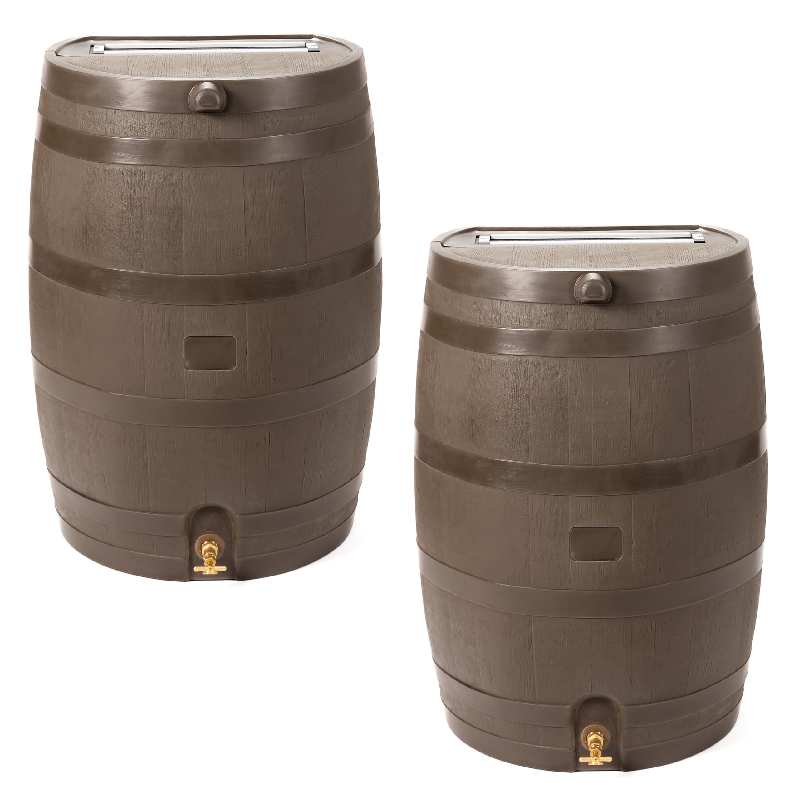 50 Gallon Rain Barrel with Brass Spigot, Large Outdoor Rainwater Collection and Storage Container for Garden - Image 3