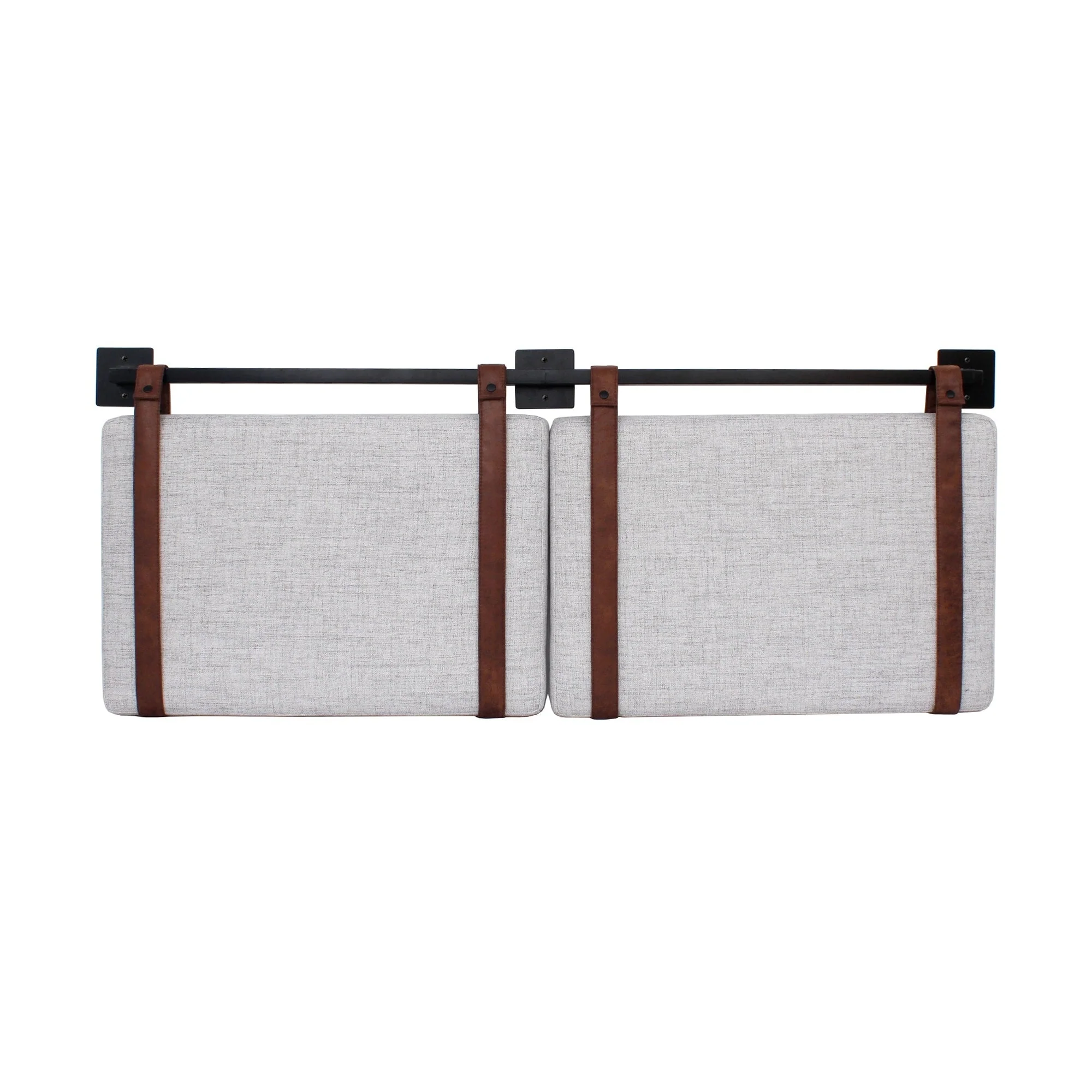 Wall Mount Upholstered Headboard with Metal Rail - Modern Bedroom Headboard - Image 14