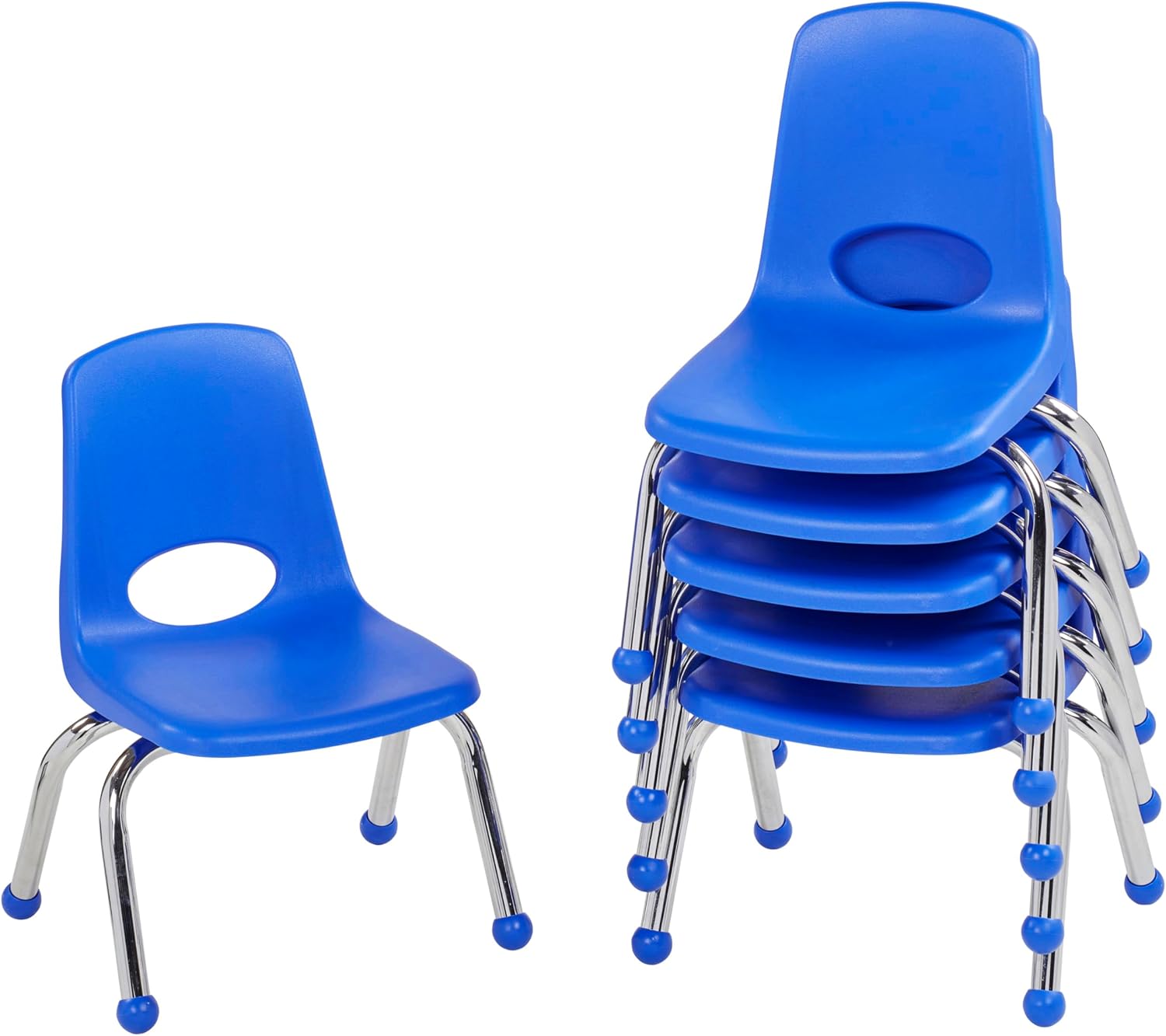 10" School Stack Chair with Swivel Glides, Purple, 6-Pack - Image 20