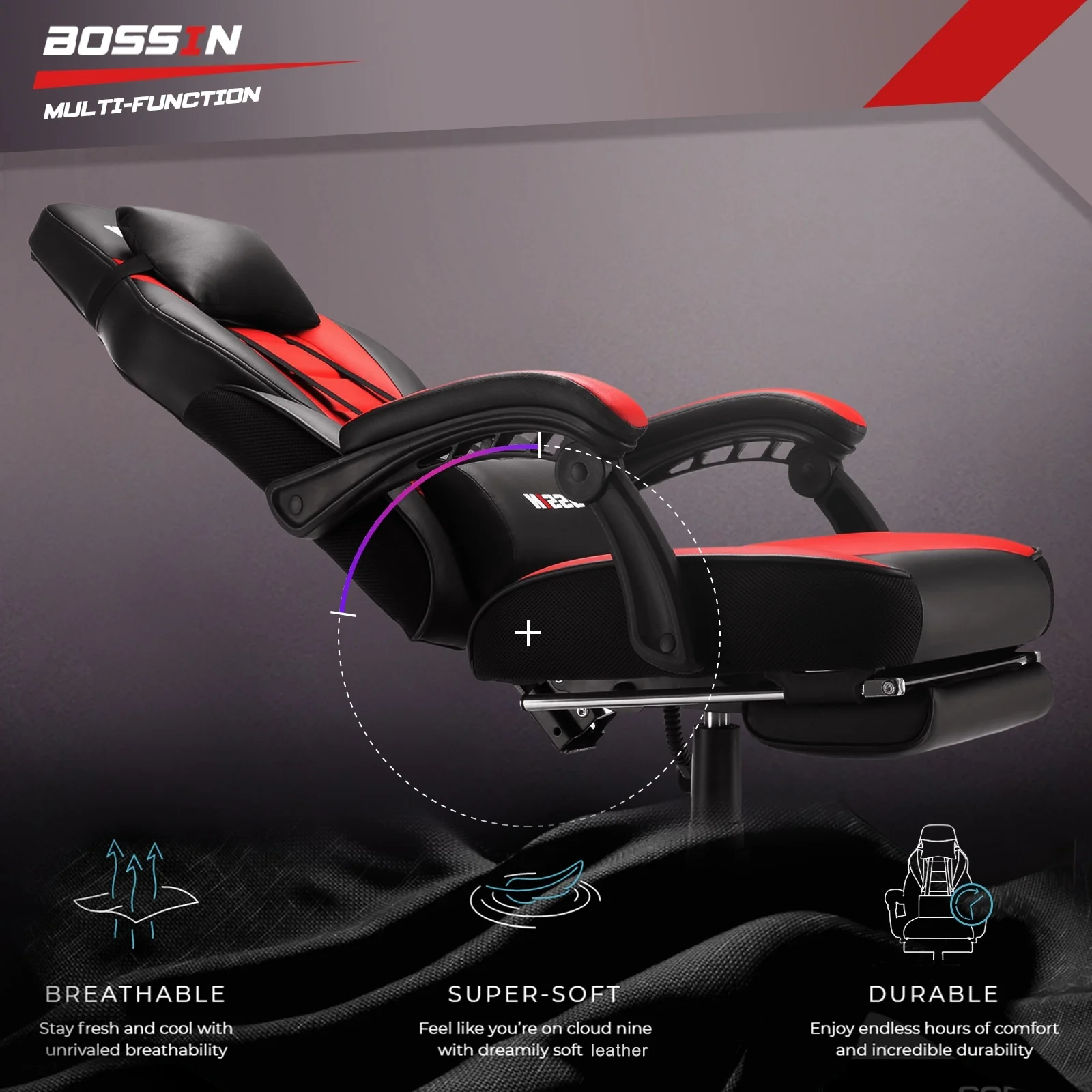 Racing Style Gaming Chair, 300 lbs Big and Tall High Back Computer Chair - Image 37