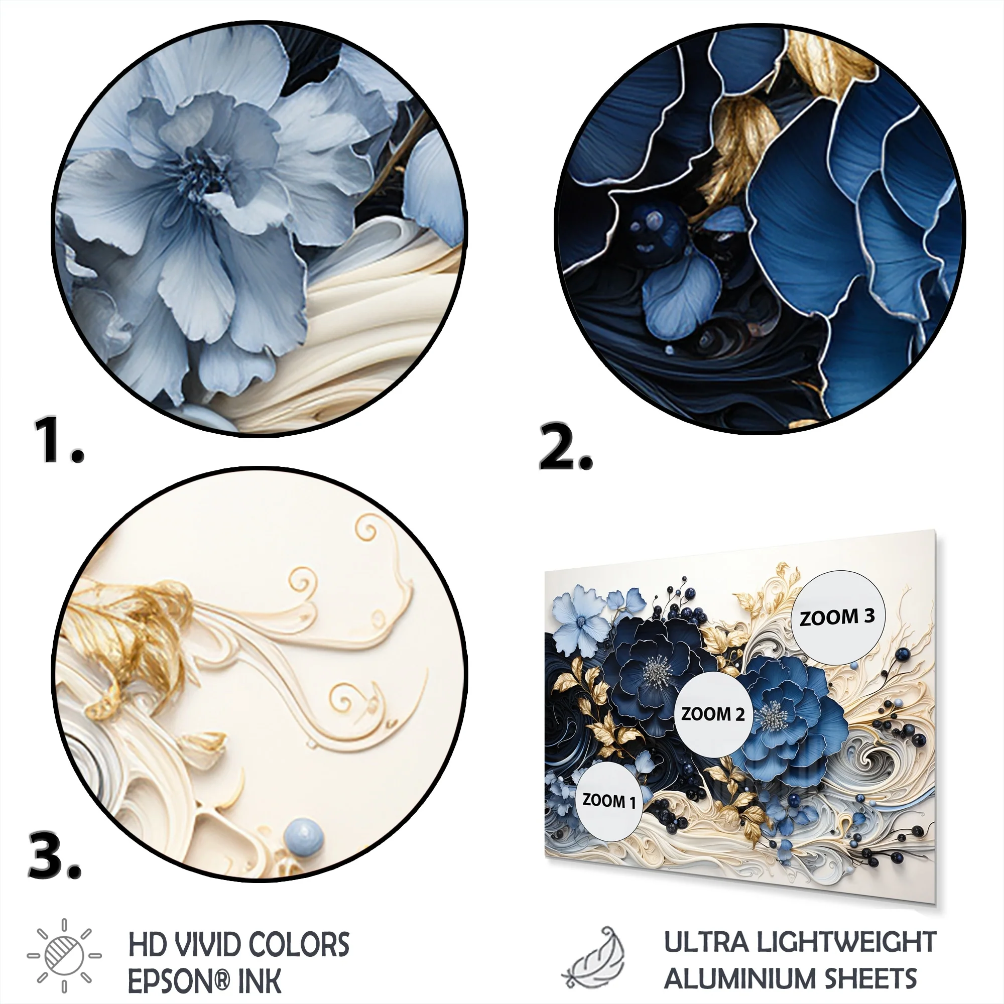 Abstract Spiral Metal Wall Art, Liquid Ink Inspired Decorative Wall Decor for Living Room - Image 3