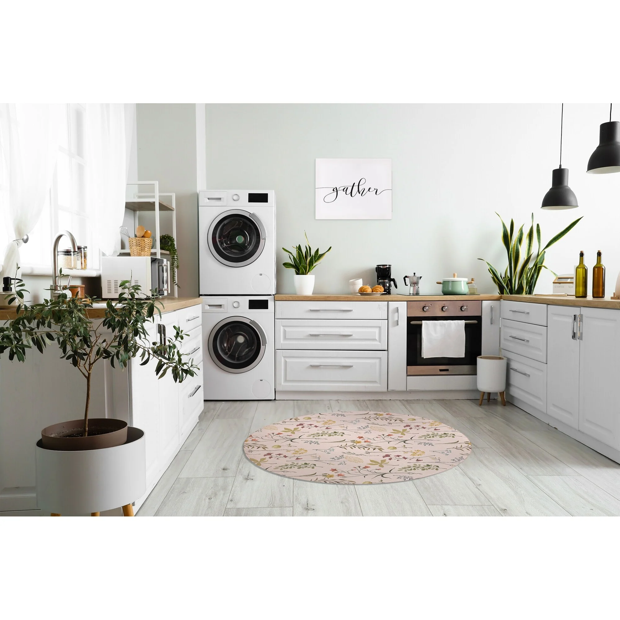 Fall Botanical Floral Kitchen Mat, Decorative Anti Fatigue Non Slip Floor Rug for Kitchen and Home Decor - Image 10