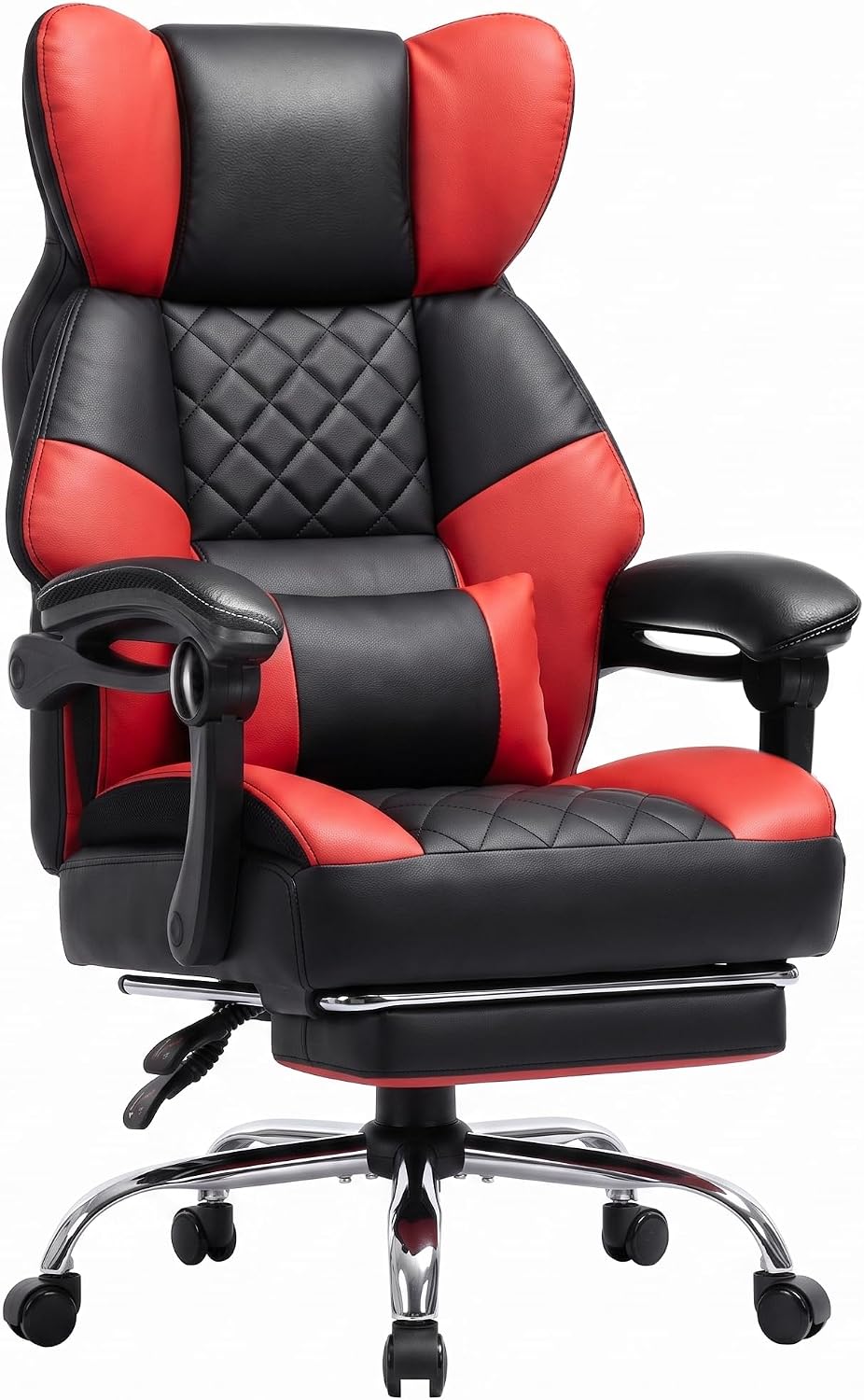Big & Tall Ergonomic Gaming Chair, Wide Spring Seat, Linkage Armrest, Earth Black - Image 6