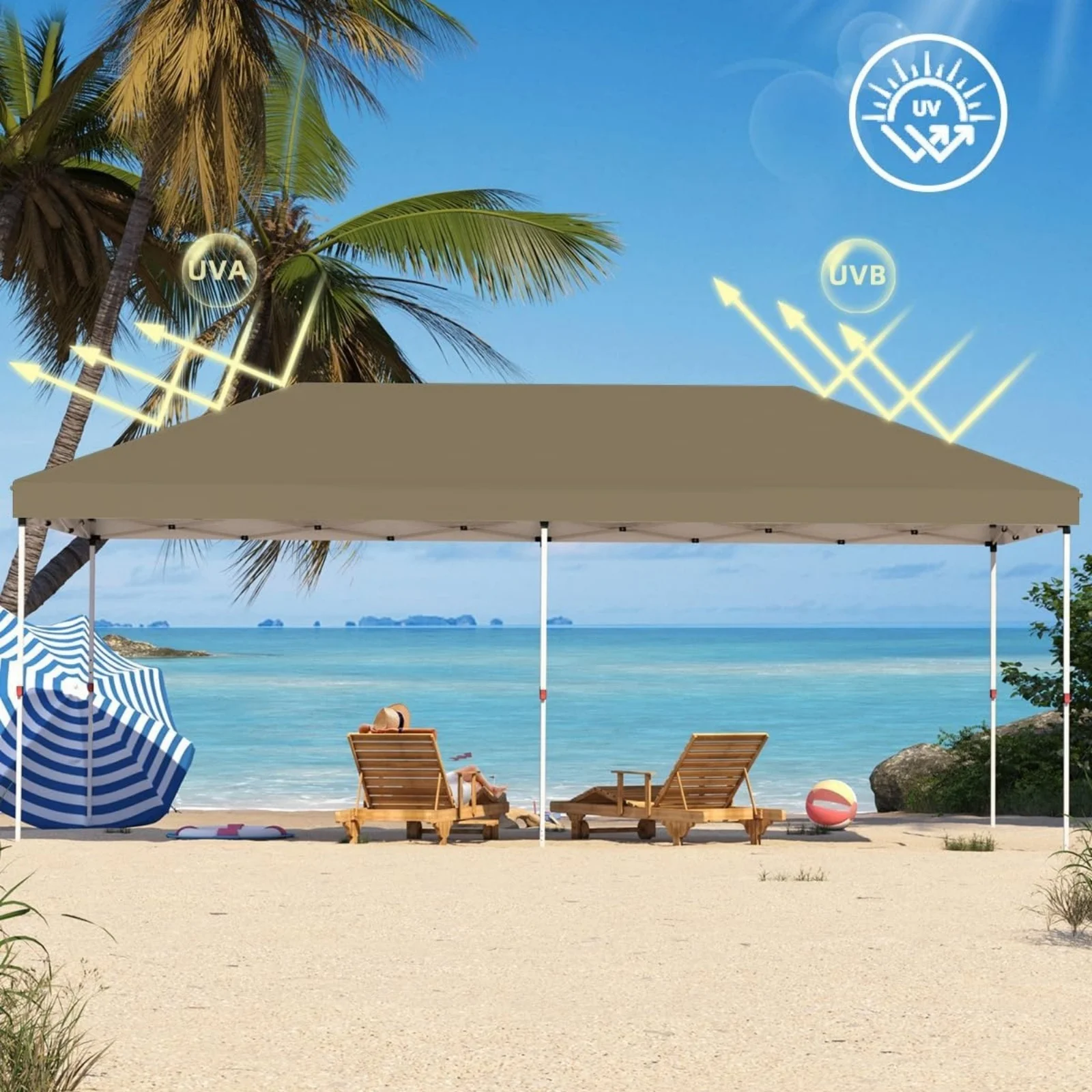 10' x 20' Pop Up Canopy Tent for Outdoor, Portable Instant Commercial Canopy for Patio, Backyard, Garden, Lawn, Outdoor Activities - Image 18
