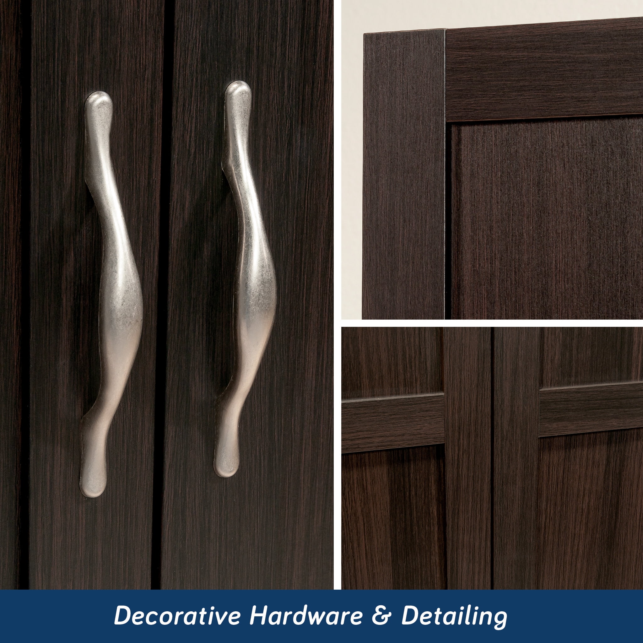 Sauder Select 2 Door Storage Cabinet, Reclaimed Pine Finish - Image 39