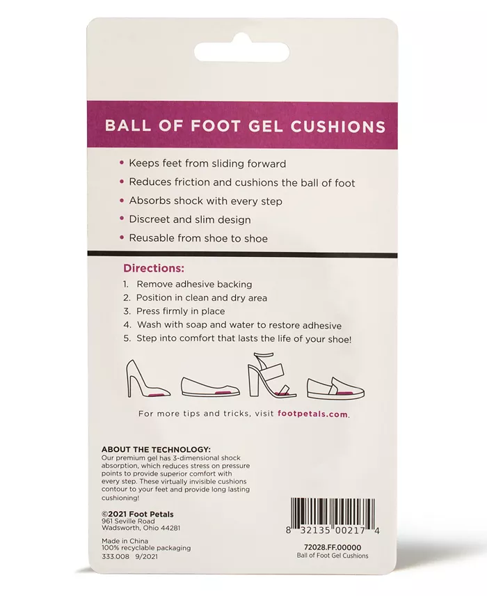 Gel Ball of Foot Cushions, Soft Shoe Inserts for Forefoot Support, Pressure Relief and Everyday Comfort - Image 4
