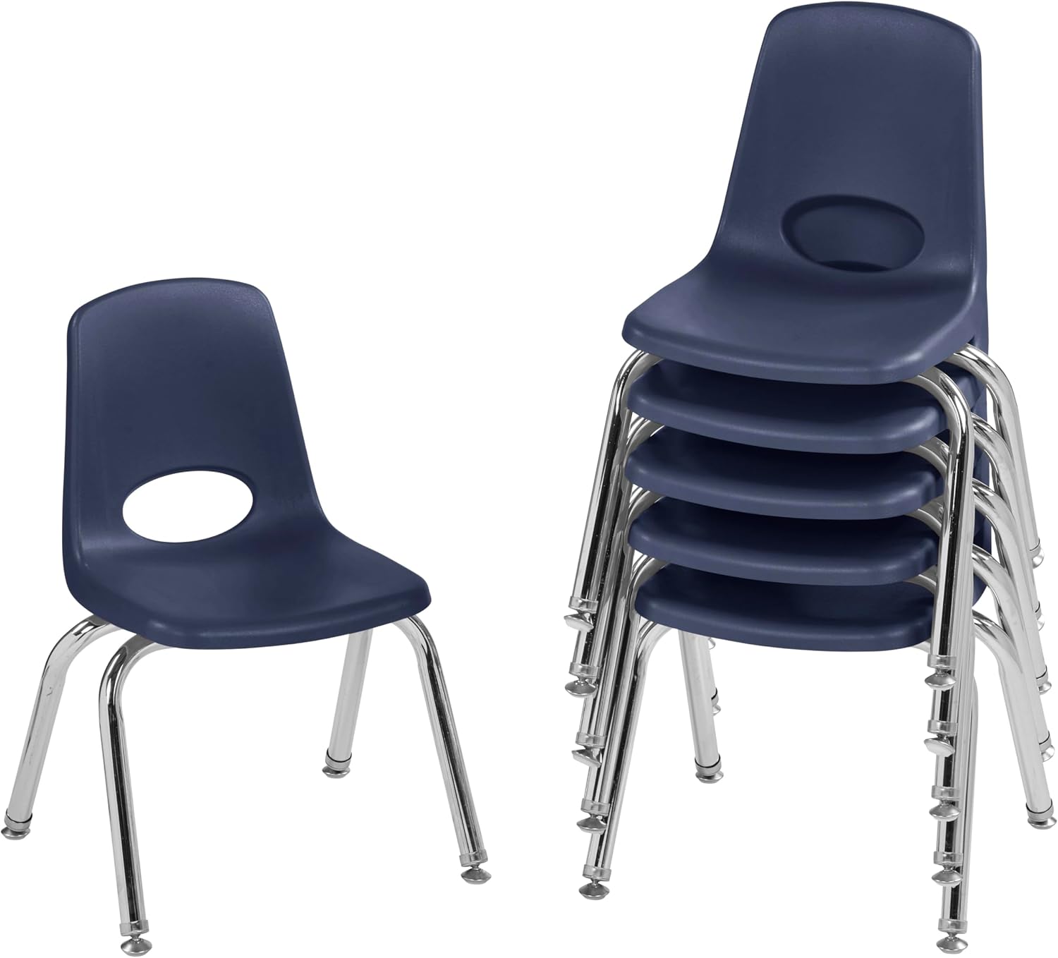 10" School Stack Chair with Swivel Glides, Purple, 6-Pack - Image 19