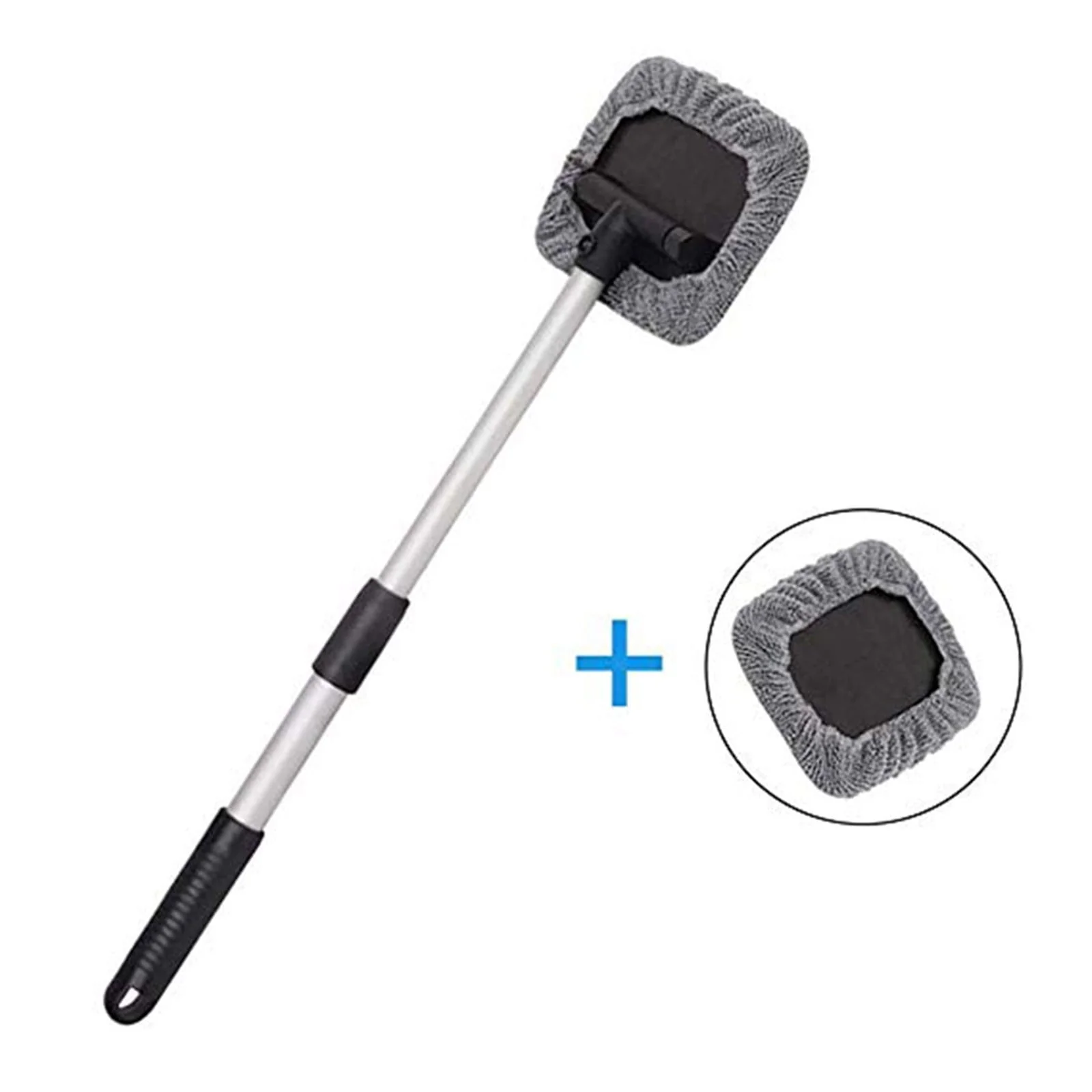 Lingouzi Car Cleaning Brush,extendable Windshield Cleaning Tool, Strong Absorbent Car Window Cleaner with 2 Pcs Washable Pads , Multifunctional Use Windshield Cleaner Tool Kit - Image 3