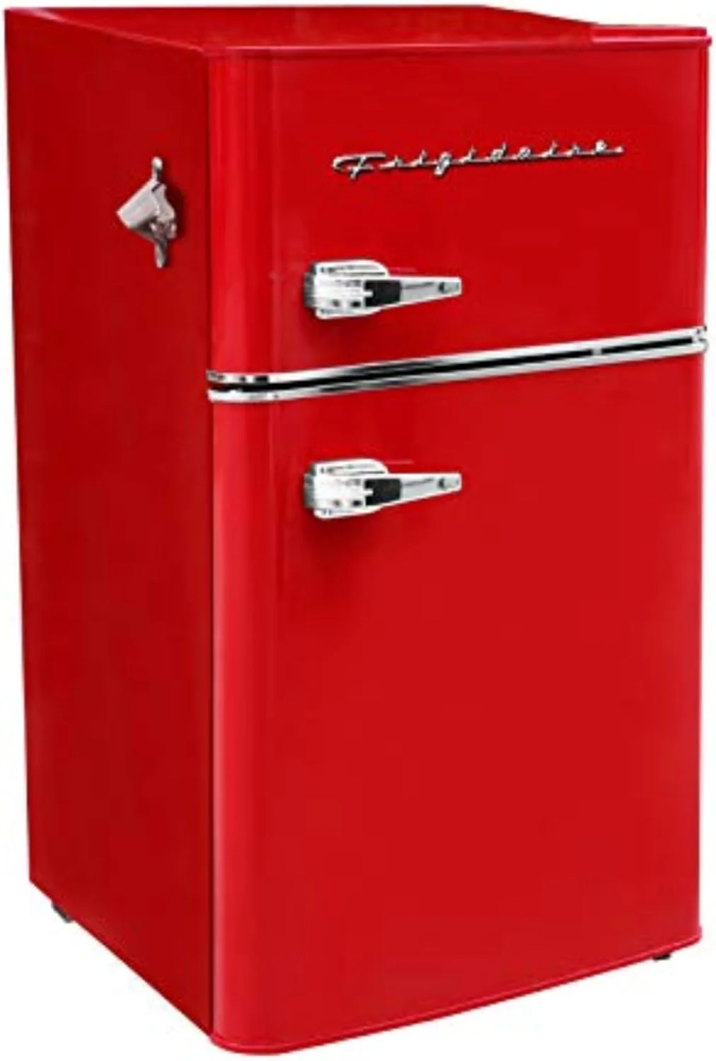 Retro Mini Fridge with Freezer& Side Bottle Opener-Small 2 Door Refrigerator for Office Bar or College Dorm Room-3.1 Cu Ft 19 "D x 20.5" W x 33.5" H - Image 2
