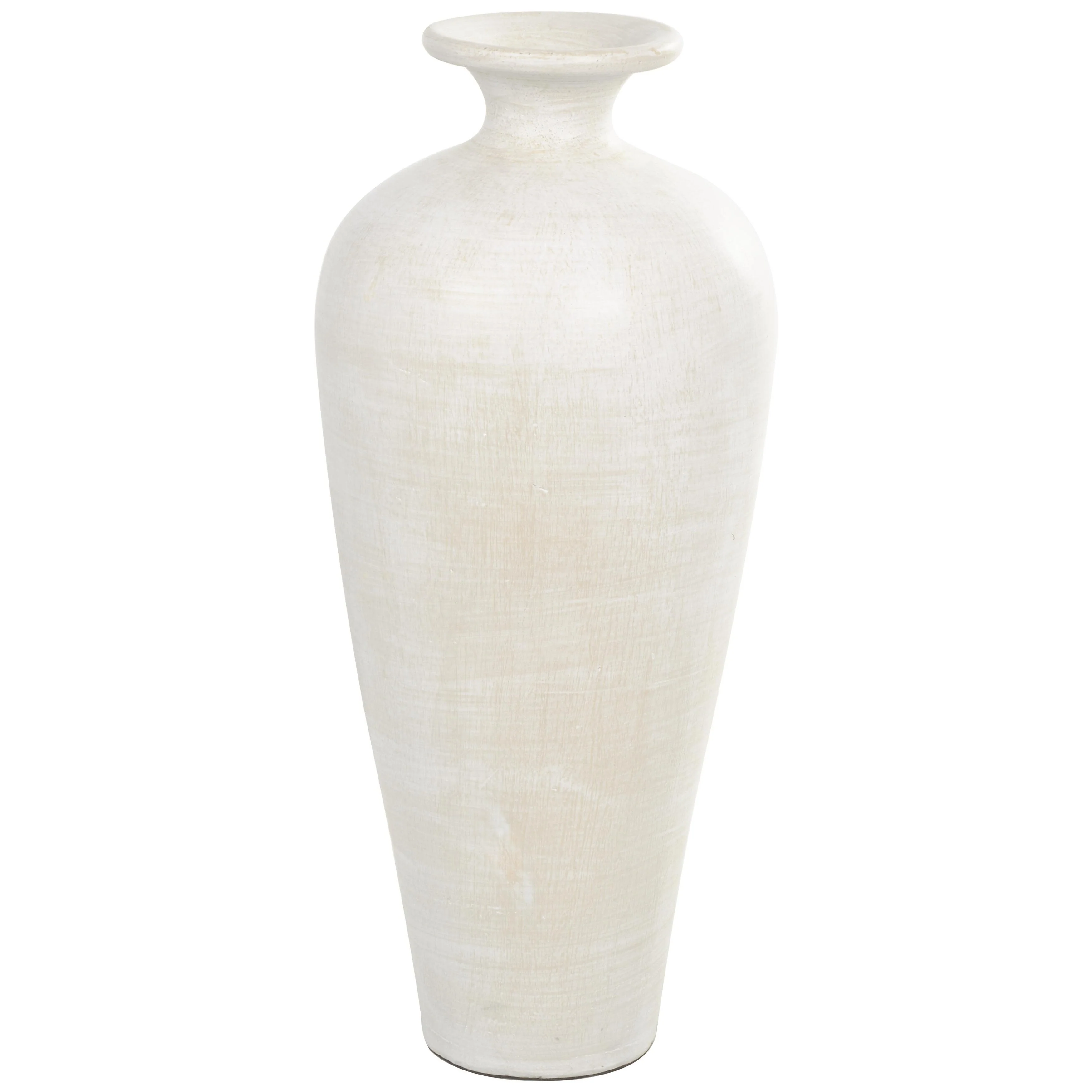Tall Ceramic Amphora Floor Vase, White Decorative Vase for Home Decor - Image 5