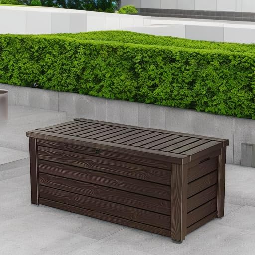150 Gallon Outdoor Deck Box with Bench Seat, Large Storage Container for Patio, Garden, Yard and Pool Area - Image 5