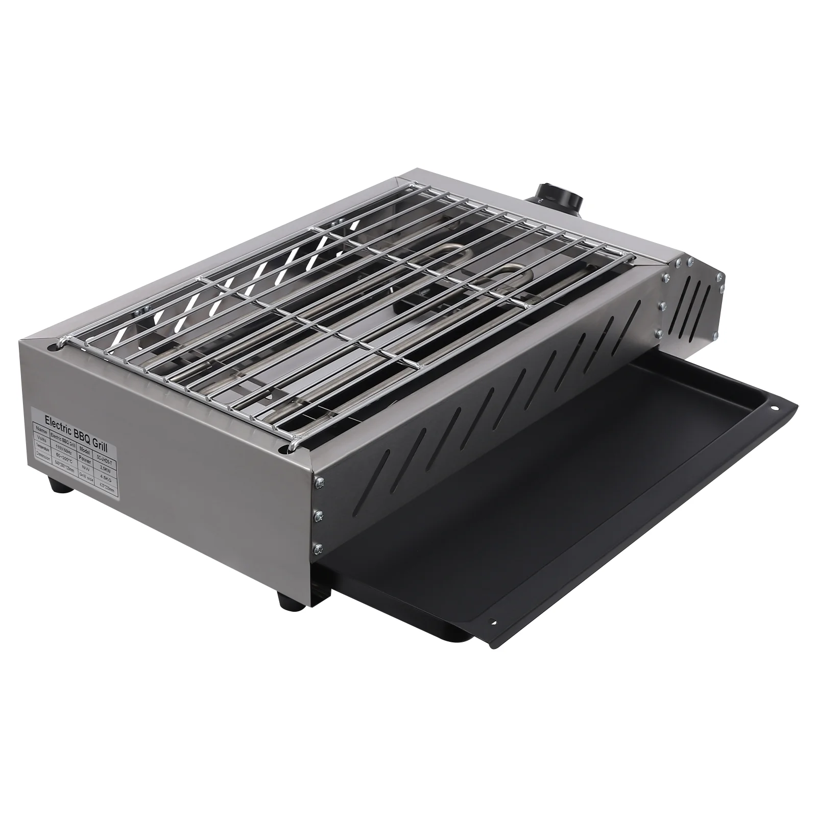 Compact Electric Griller with Adjustable Temperature, 122-572-F, Non-Stick Surface, Easy Cleaning, Perfect for Small Spaces & Countertops - Image 7