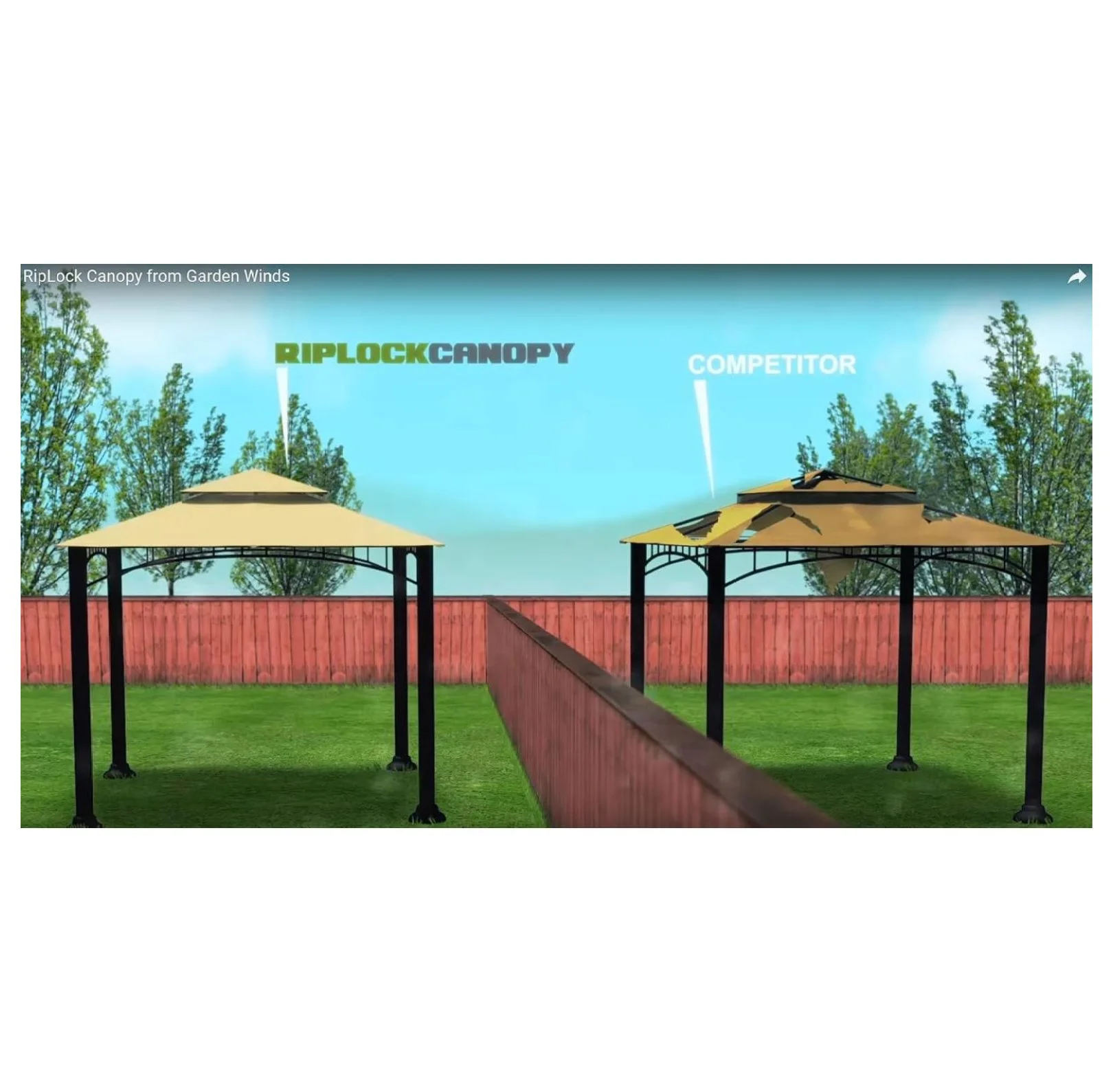 Madaga Gazebo Replacement Canopy - RipLock 350 Nutmeg - 10x10 - Outdoor Patio Cover - Water Resistant - L-GZ136PST - Image 6
