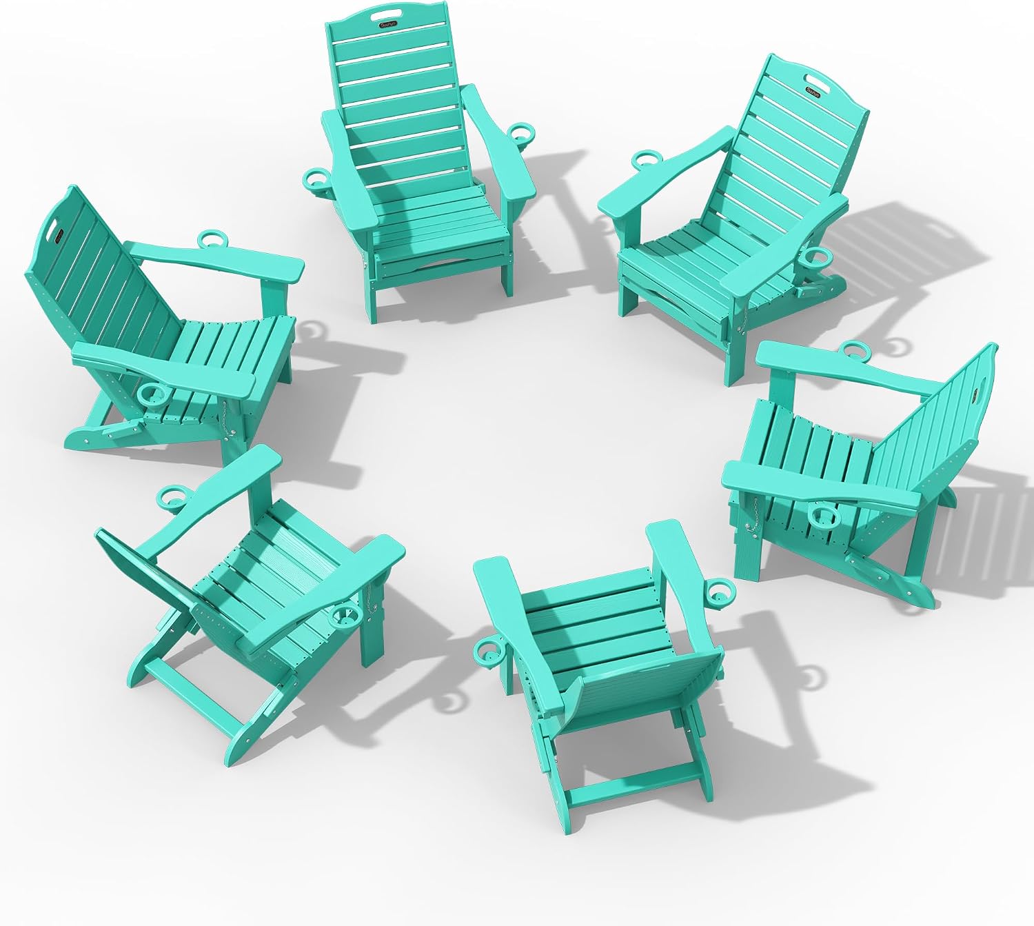 Adjustable Adirondack Chair, Outdoor Fire Pit Chair, Navy Blue - Image 10