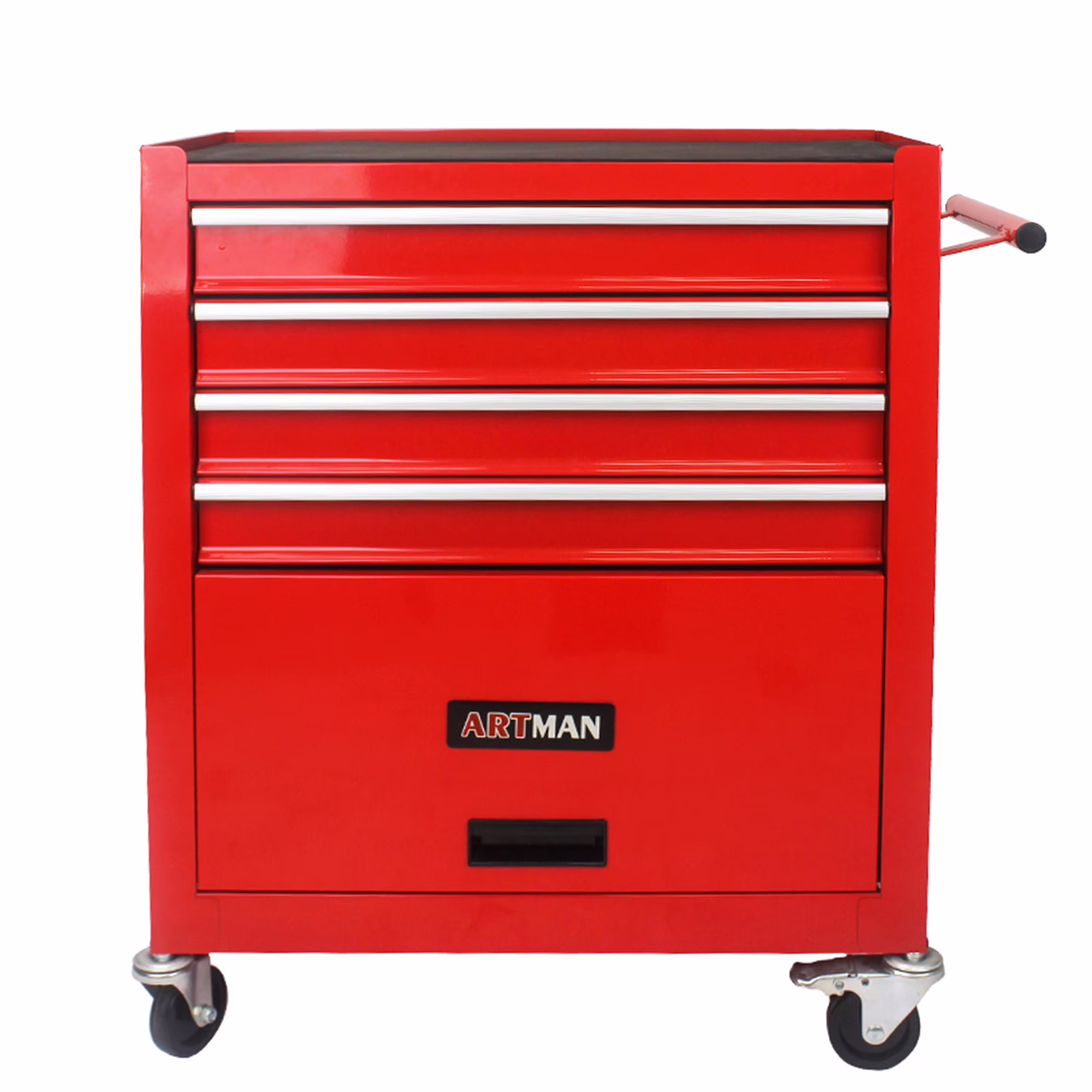4 Drawers Multifunctional Tool Cart with Wheel Steel Tool Chest Storage Cabinet - Image 3