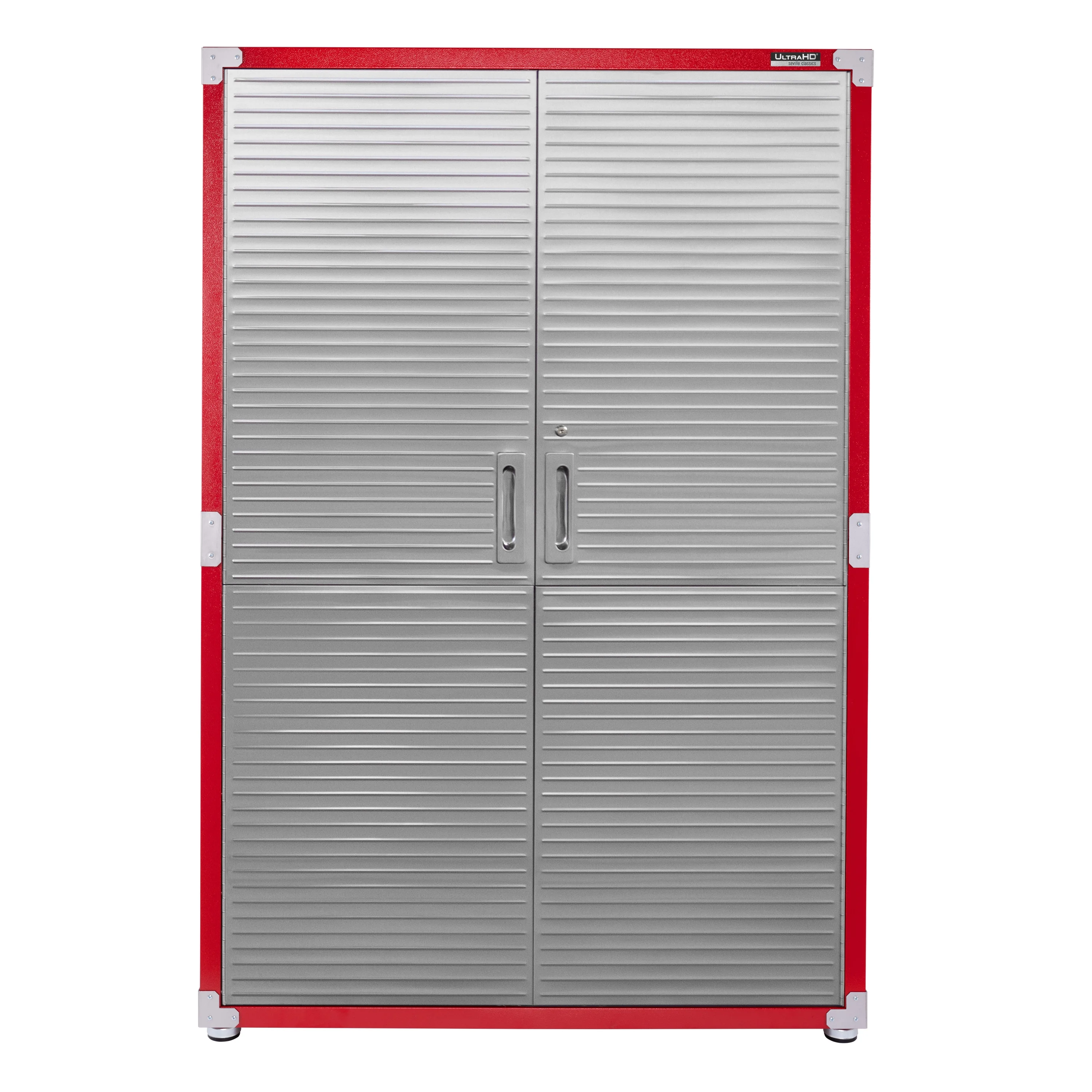 Seville Classics UltraHD? Heavy Steel Lockable Organizer Locker Storage Cabinet, 48" W x 24" D, Red - Image 12