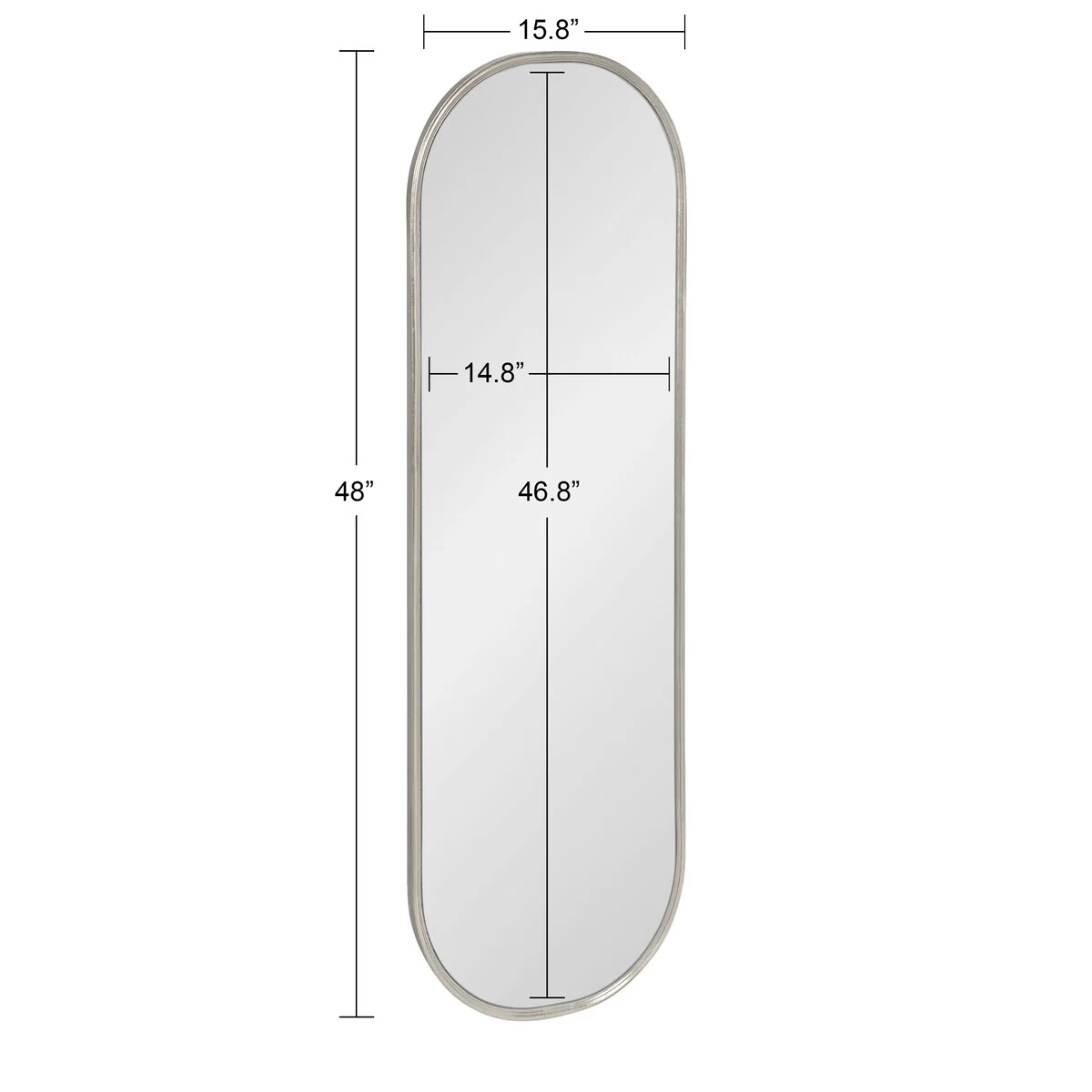 Modern Capsule Framed Wall Mirror, Decorative Oval Accent Mirror for Living Room, Bedroom and Entryway - Image 71