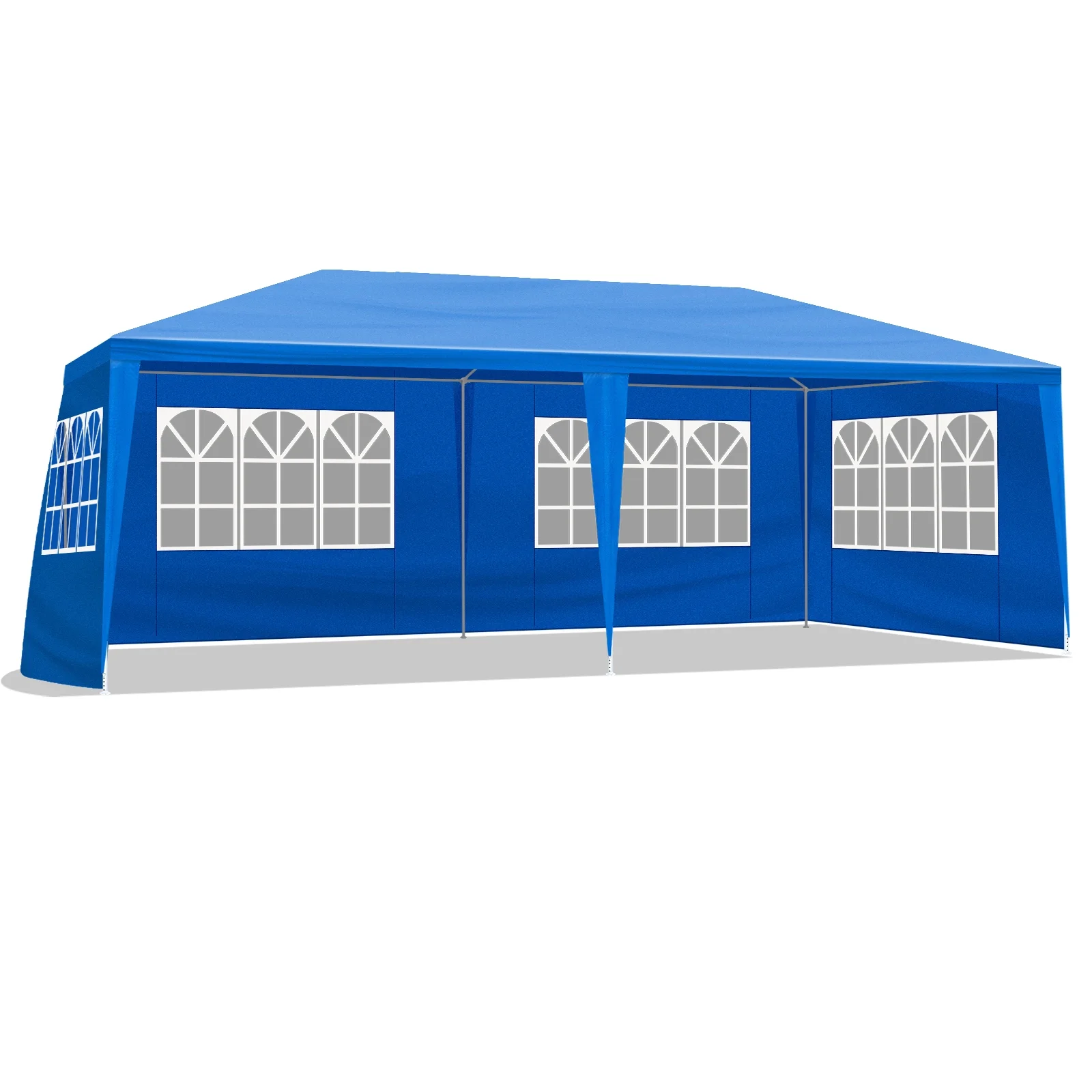 10'x20' Outdoor Party Tent with 6 Removable Sidewalls, Waterproof Canopy Patio Wedding Gazebo, Blue - Image 7