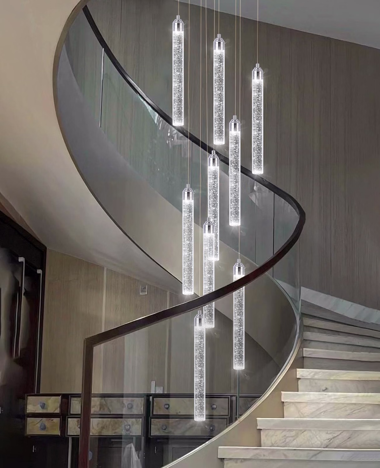 Modern Crystal Pendants Lighting Mini Chandelier for Kitchen Island LED Dimmable Ceiling Handing Lighting Adjustable Flush Mount Ceiling Light for Dining Room Hallway - Image 21