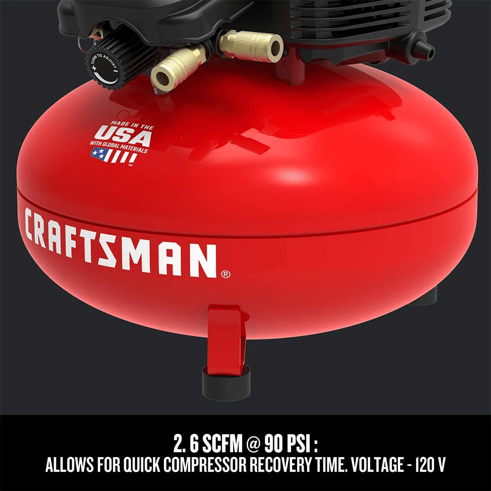 6 Gallon Pancake Air Compressor, Oil-Free, 150 PSI, Portable with Accessory Kit - Image 6