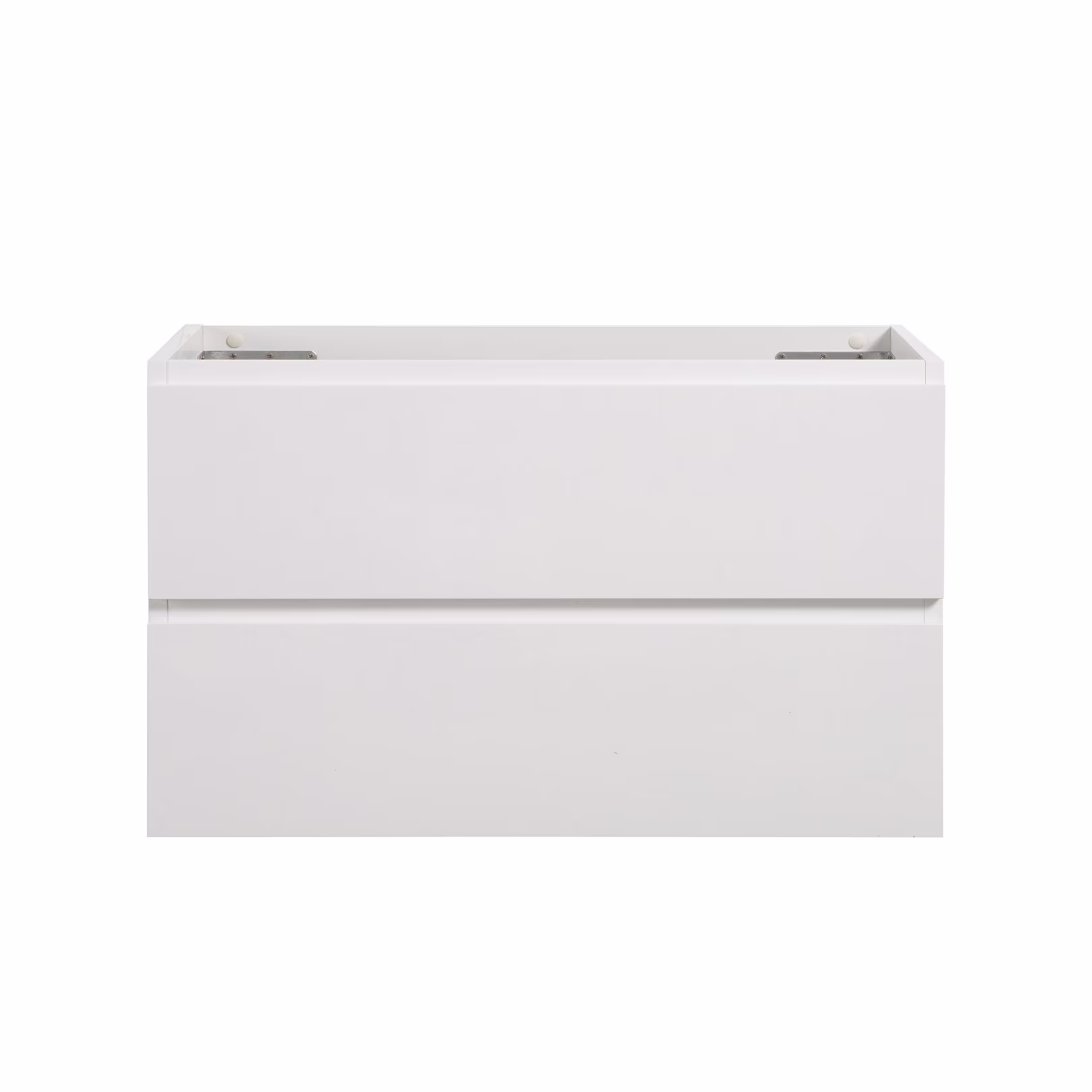 Wall Mount Bathroom Cabinet Without Basin, Gray Two-Drawer Storage Unit with Pre-Assembled Design for Space-Saving Modern Bathrooms - Image 5