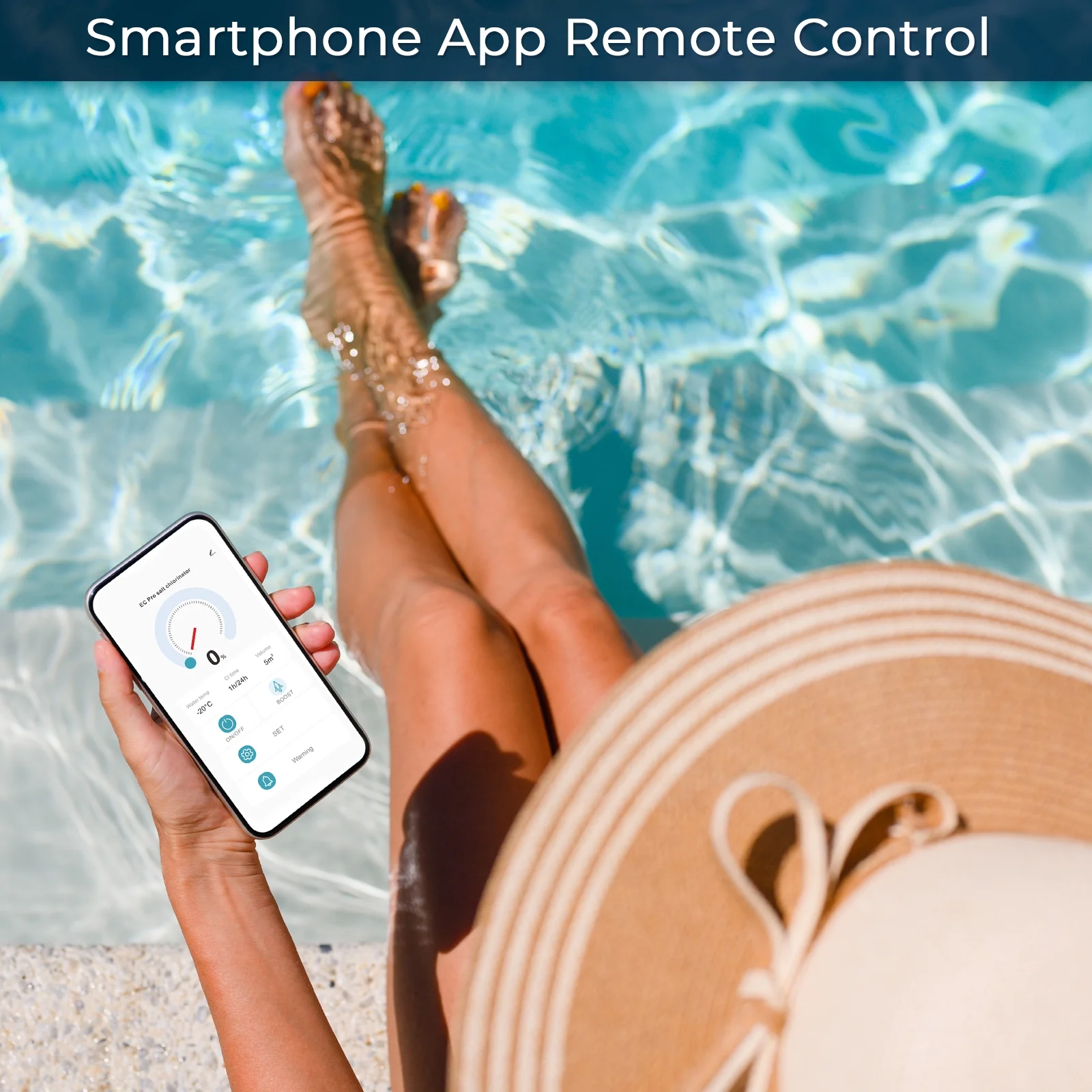Rinoson Smart Saltwater Pool Chlorinator System Up to 18,000 Gallons Pool, Warranty-App Remote Control & Titanium Plate Self-Cleaning WiFi Salt Chlorine Generator for Pools - Image 4