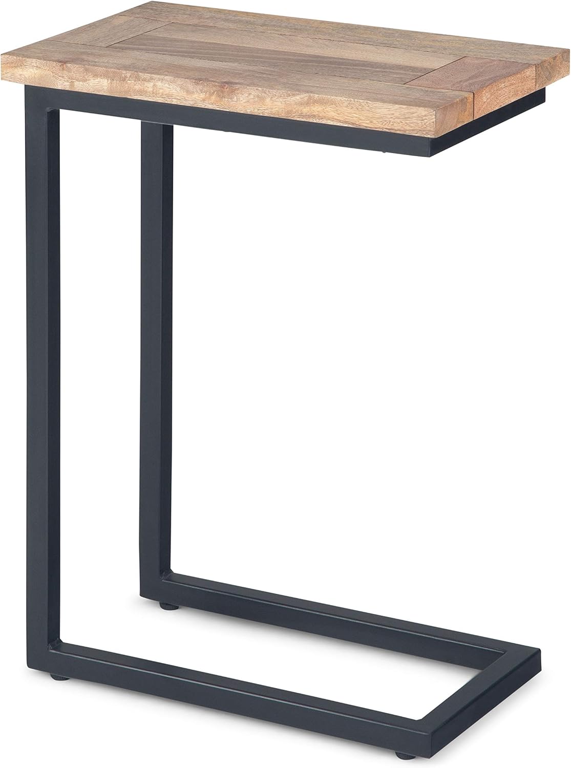 18" Wide Solid Wood C-Side End Table, Dark Cognac Brown - Image 20