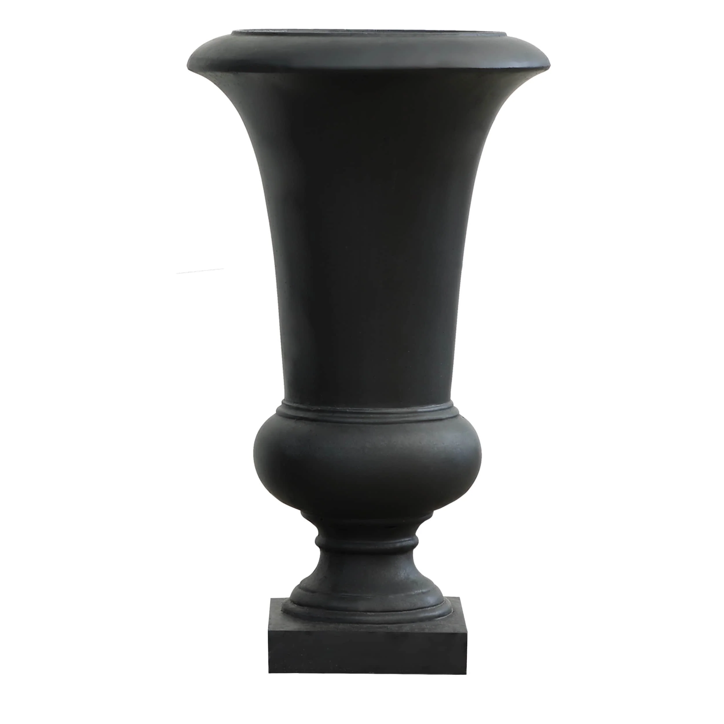 22.75" Tall Handmade Fiber Stone Urn Planter Pot, Decorative Outdoor Garden Flower Container for Patio and Home - Image 18