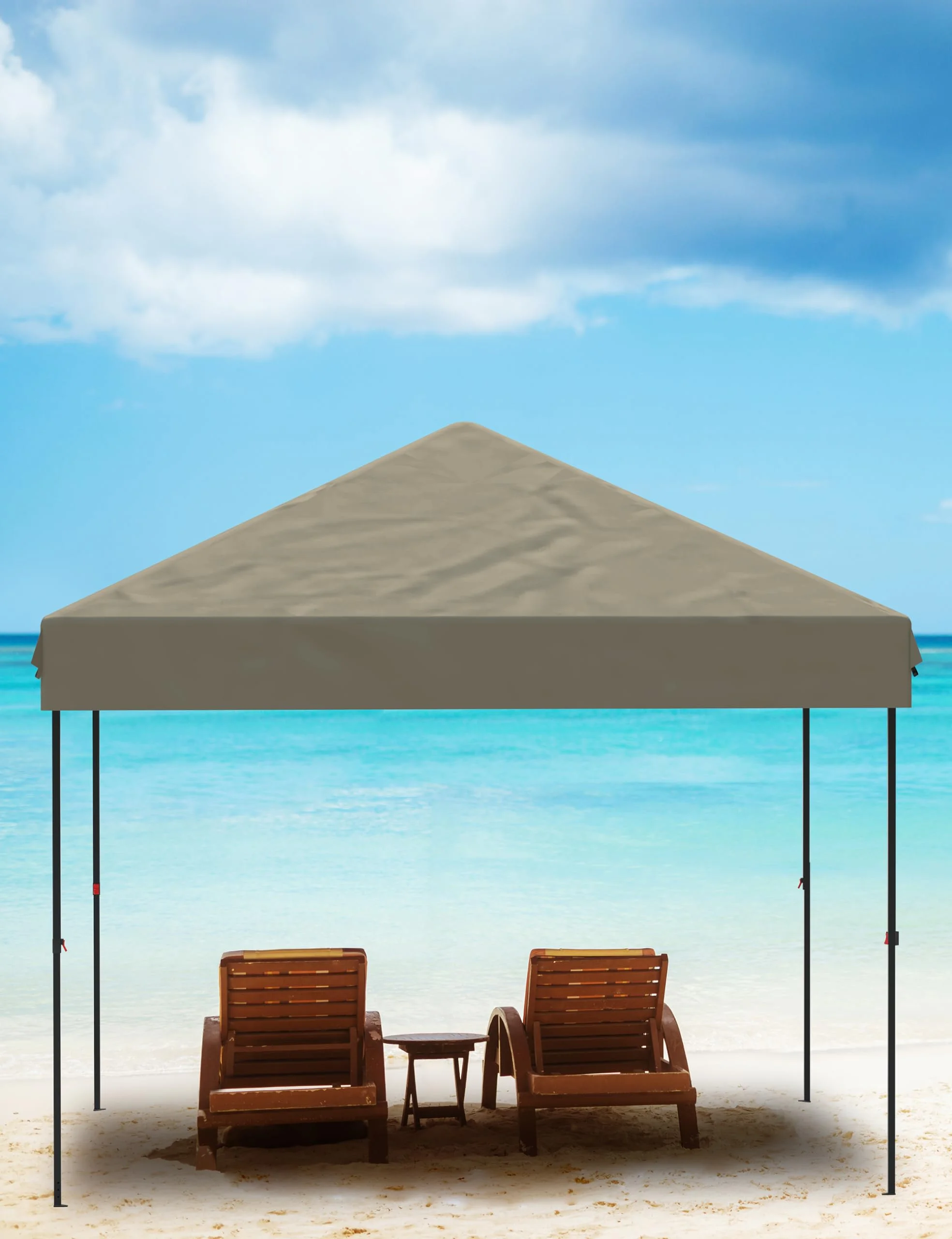 DSstyles 10x10 Ft Pop Up Canopy Tent Easy One Person Set-up, Instant Portable Shelter with 4 Stakes, 4 Ropes, 4 Sandbags for Patio, Outdoor Activities - Image 13