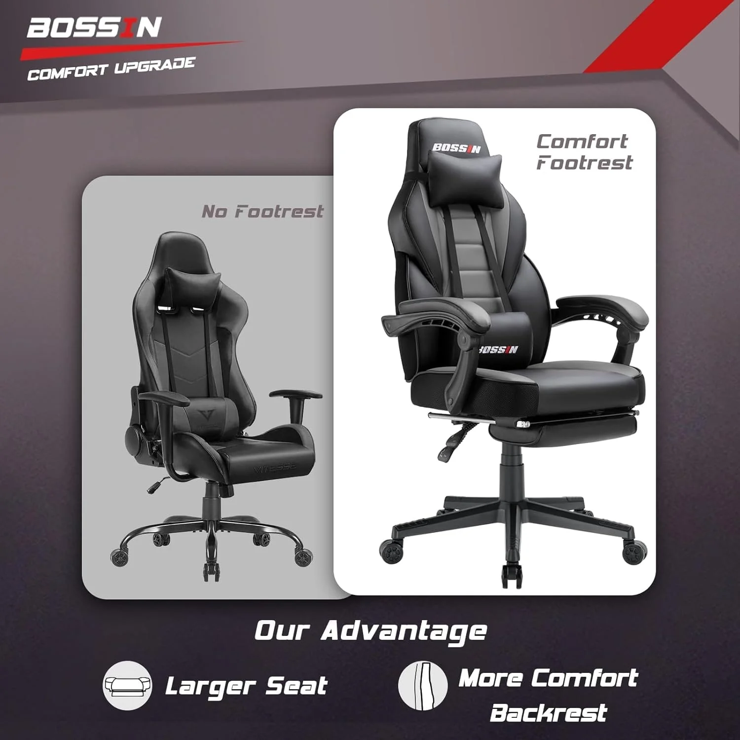 Racing Style Gaming Chair, 300 lbs Big and Tall High Back Computer Chair - Image 56