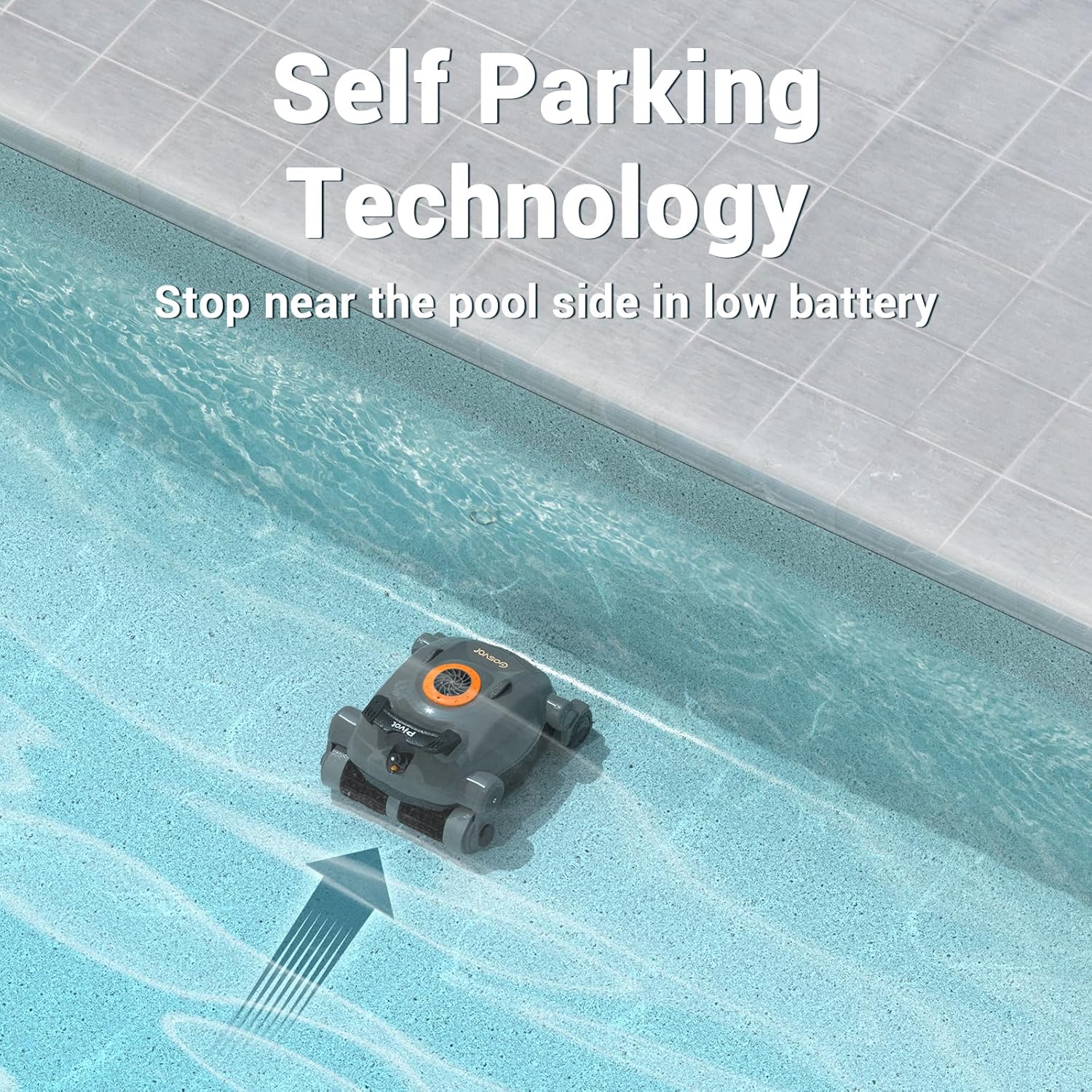 Cordless Robotic Pool Cleaner, Automatic Wall Climbing Pool Vacuum for Swimming Pool Cleaning - Image 5