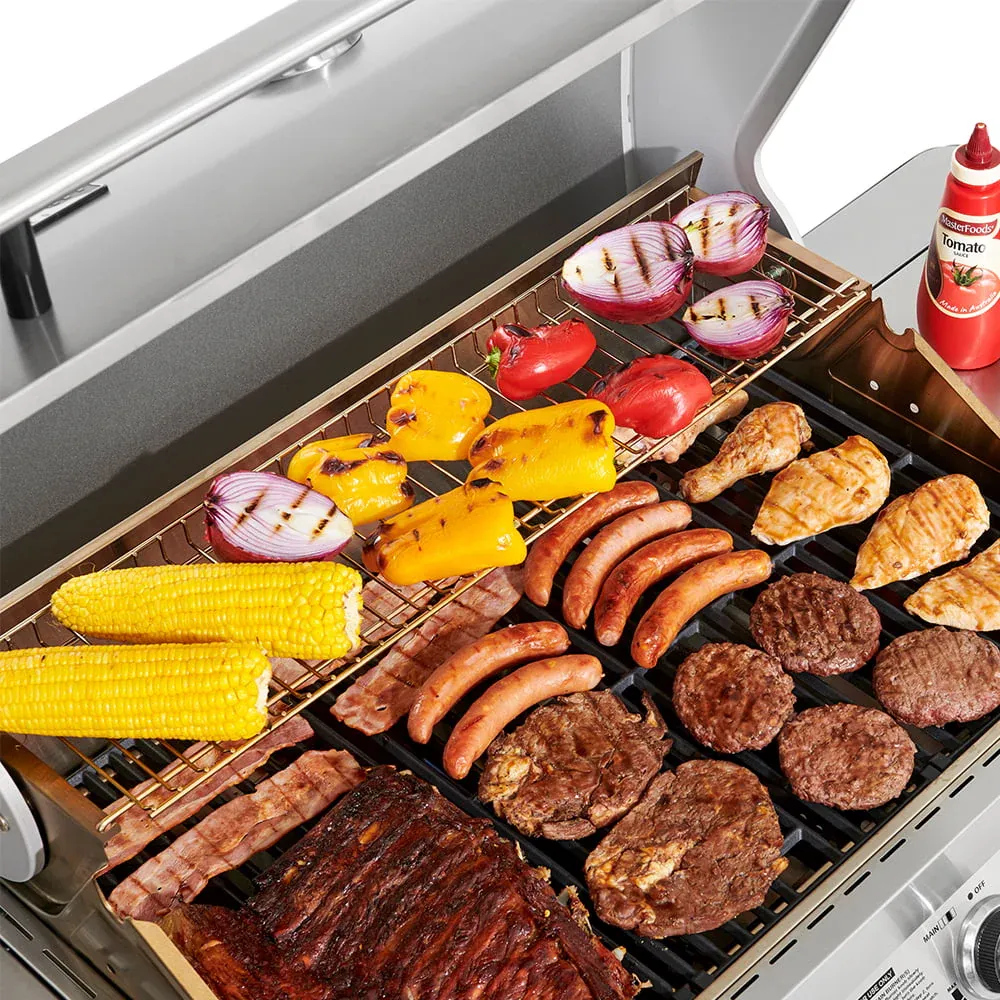17842 Stainless Steel 4 Burner Propane Gas Grill with Rotisserie Configuration B - Image 7