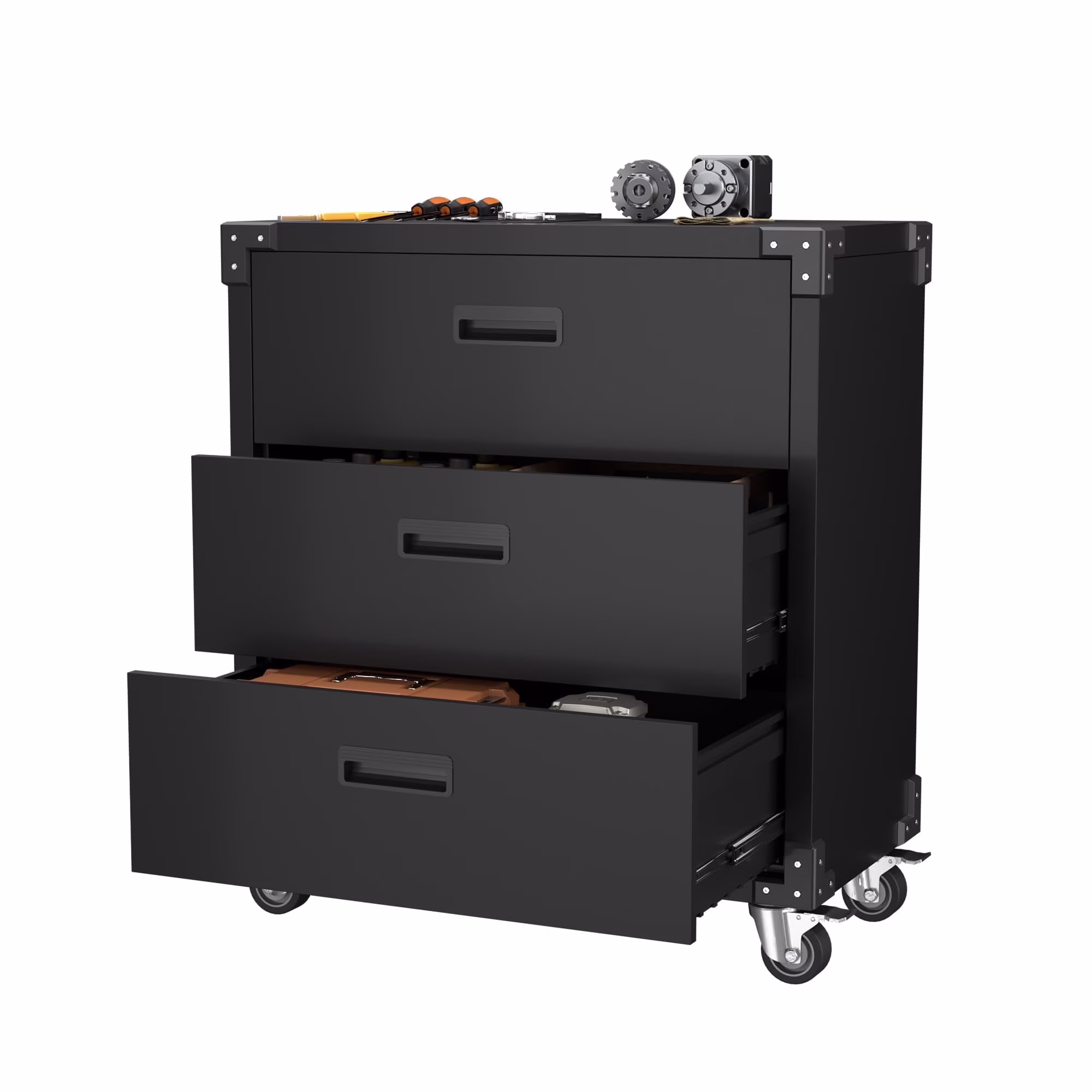 Gaeanet Rolling Tool Storage Cabinet with 5 Adjustable Shelves and Pegboard,Metal Garage Storage Cabinet with Wheels for Garage Home Office Utility Room,71" H-32" W-16" D,Required Assembly, Black - Image 28