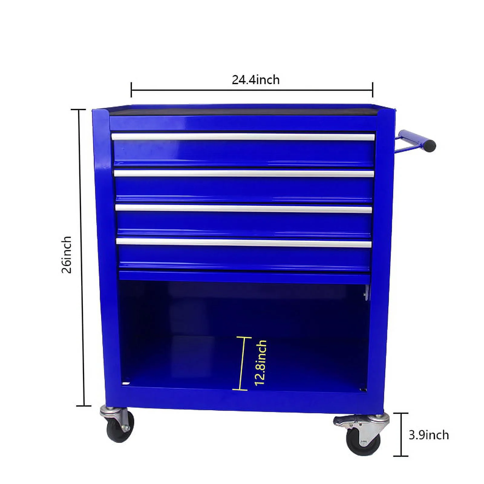 Yesfshion Mechanics Rolling Tool Storage Cabinet 4 Drawer Tool Chest Cart with Wheels for Repair Projects Workshop Home - Image 5