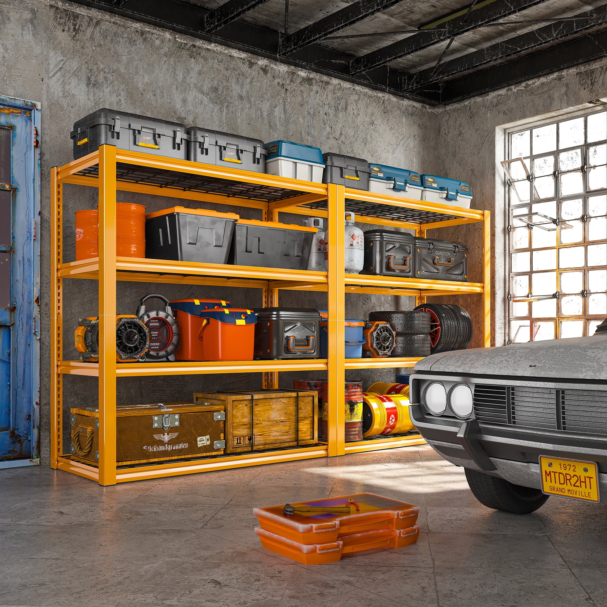 REIBII 2200LBS Garage Shelving Units Heavy Duty Adjustable Metal Shelving 4 Tier Storage Shelves,39.4" W x 19.7" D x 59.9H - Image 17