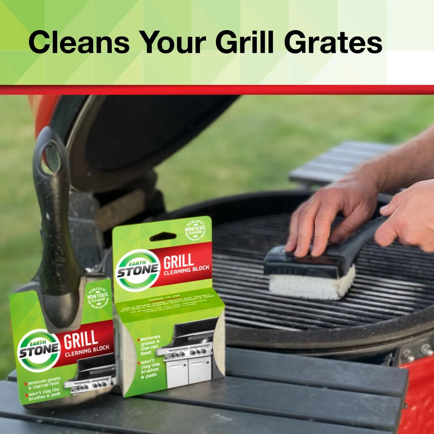 EarthStone® Grill Cleaning Block with EZ-Grip Handle - Image 4